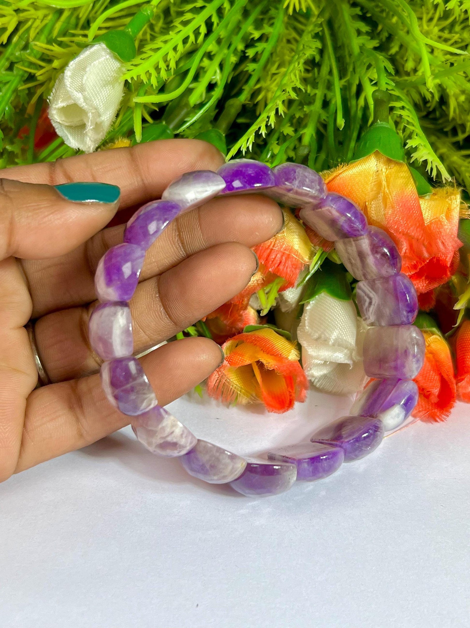 25 MM Amaze Azeztulite Stone Bracelet l Stretchable Bracelet High Grade
