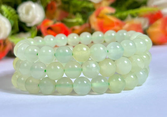 Burma Jade Stone Bracelet l Stretchable Bracelet l Unisex Bracelet l 8 MM Bracelet