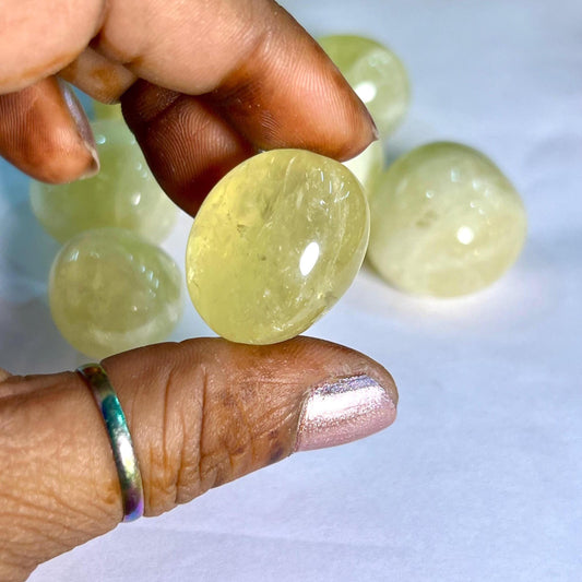 Lemon Quartz Tumbled Stone - Spiritual Stone -Healing Crystals in pack sizes of 1,3,5, and 10 Pieces Quality AAAAA +++++