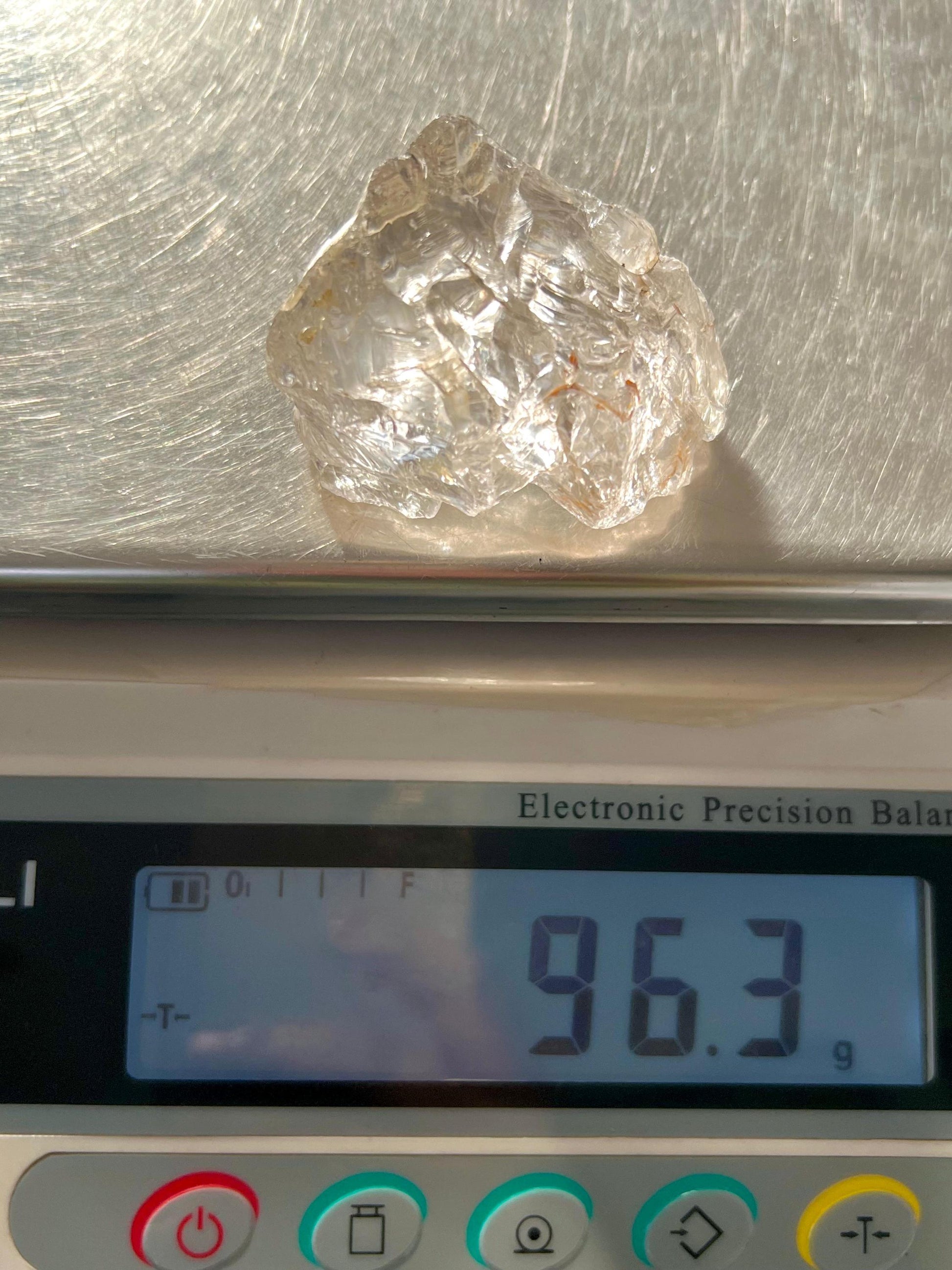 Premium Rainbow Satyaloka Quartz Crystal Natural Rough Stone with Beautiful Rainbow 96 Gram