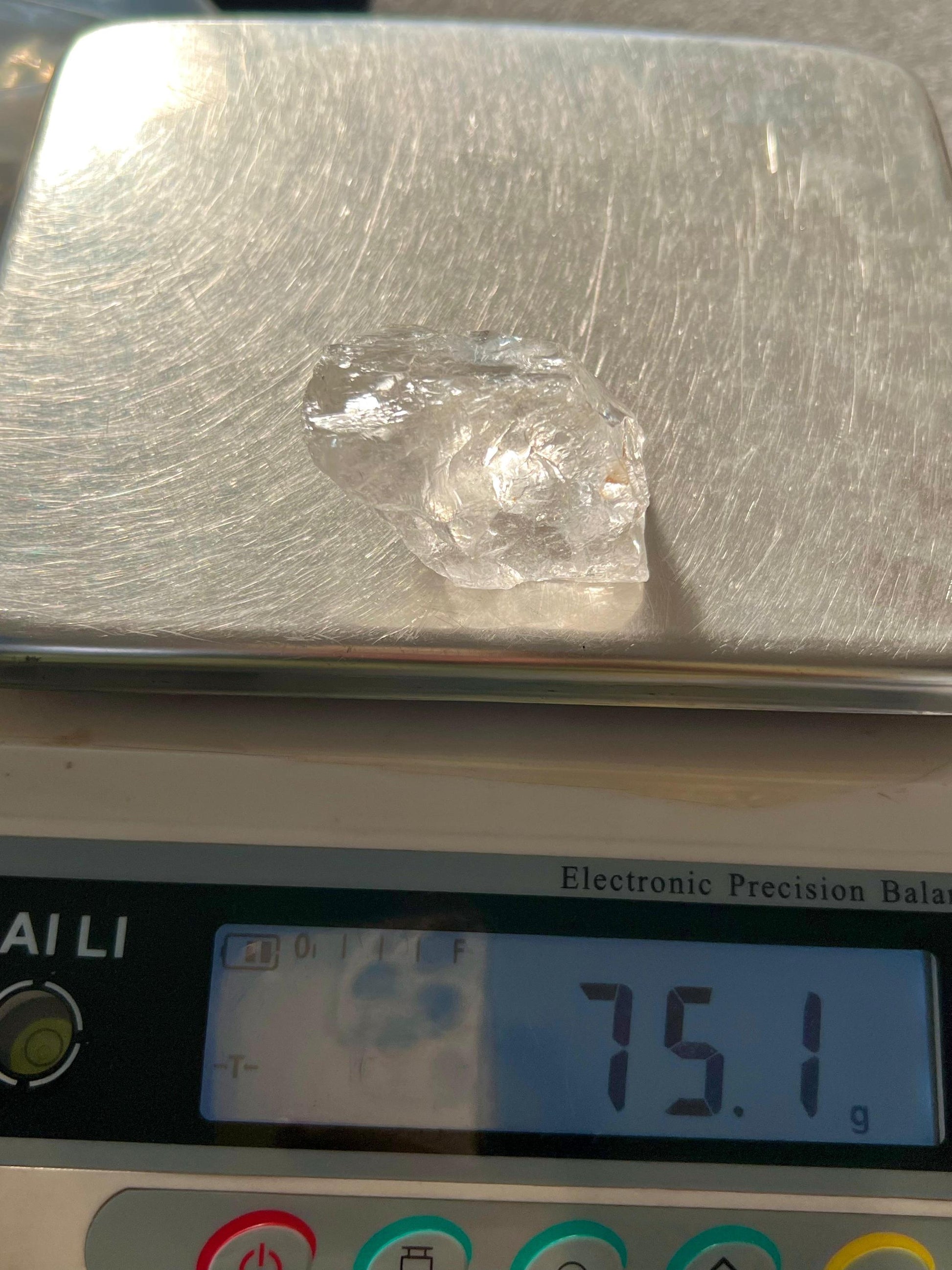 Premium Rainbow Satyaloka Quartz Crystal Natural Rough Stone with Beautiful Rainbow 75  Gram