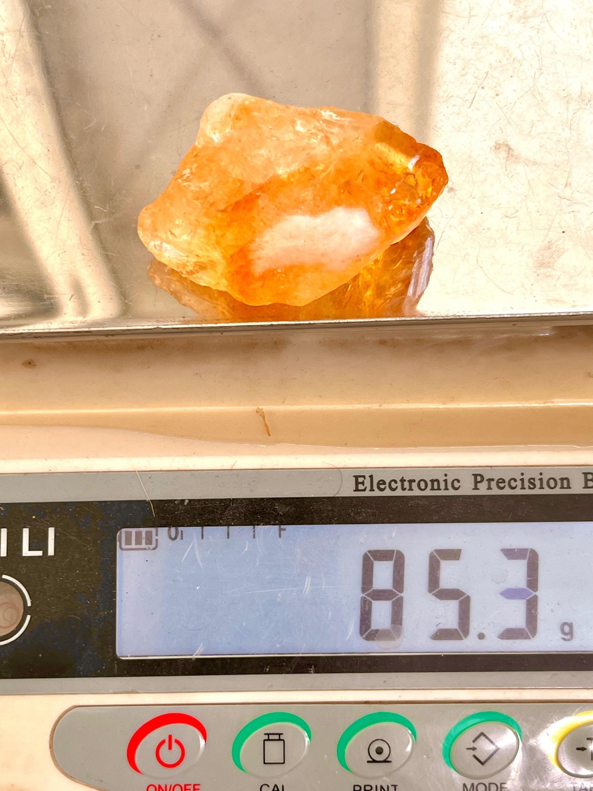 Premium Rainbow Citrine Stone Natural Rough Stone with Beautiful Rainbow 85 Gram