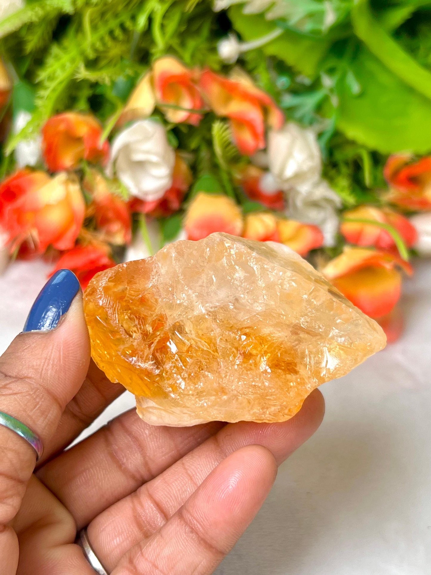 Premium Rainbow Citrine Stone Natural Rough Stone with Beautiful Rainbow 85 Gram