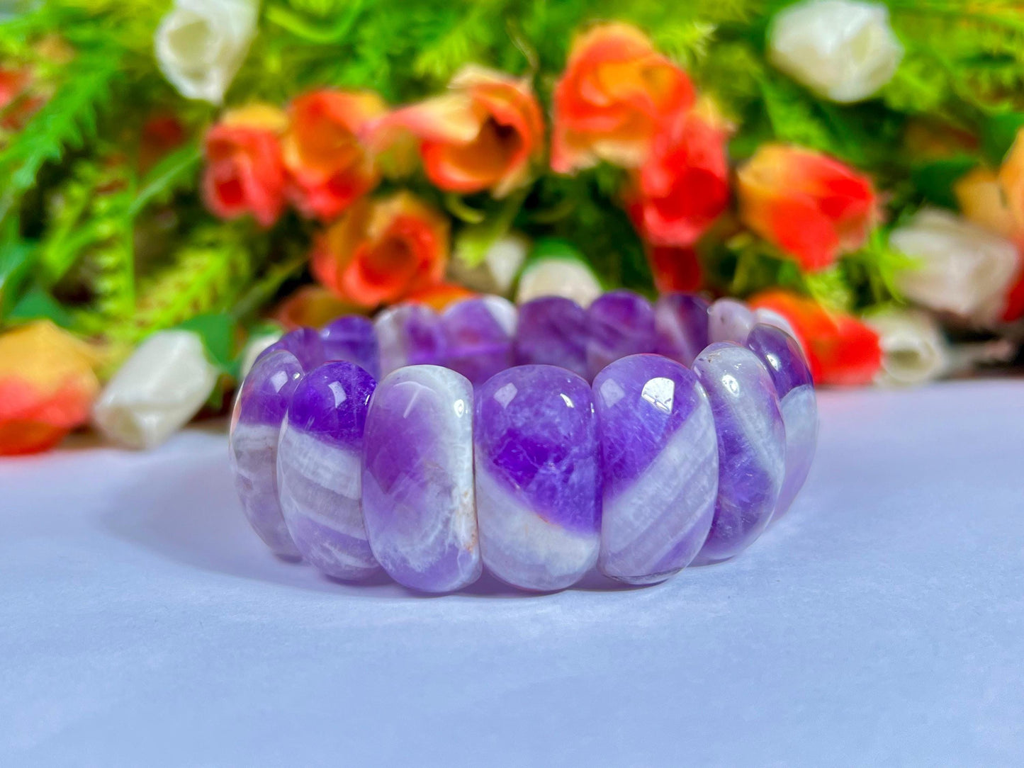 25 MM Amaze Azeztulite Stone Bracelet l Stretchable Bracelet High Grade