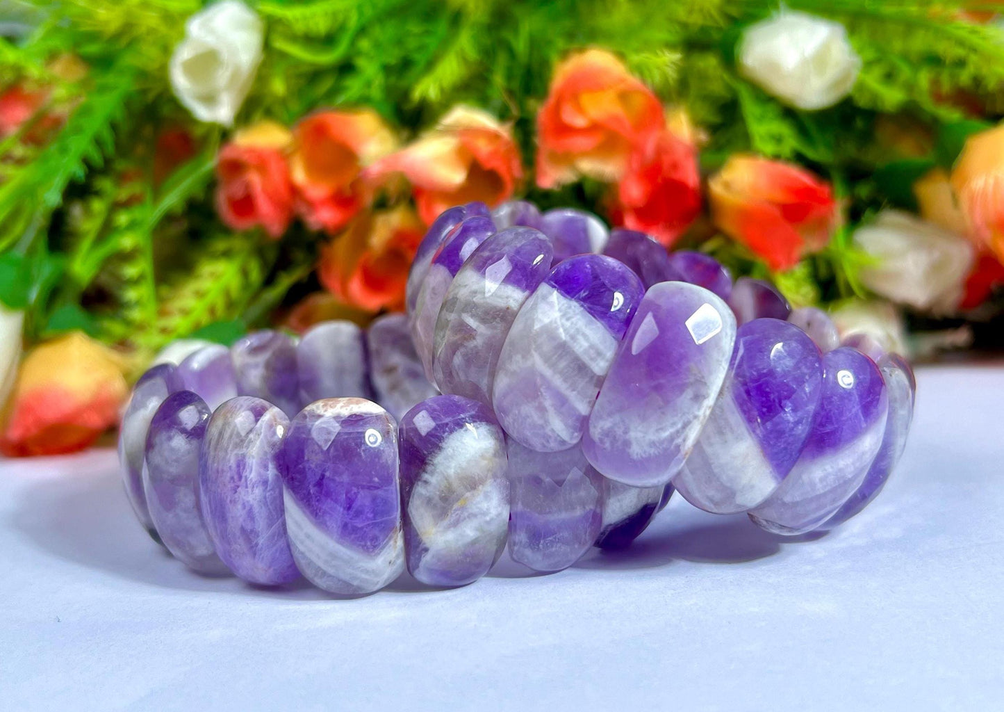25 MM Amaze Azeztulite Stone Bracelet l Stretchable Bracelet High Grade