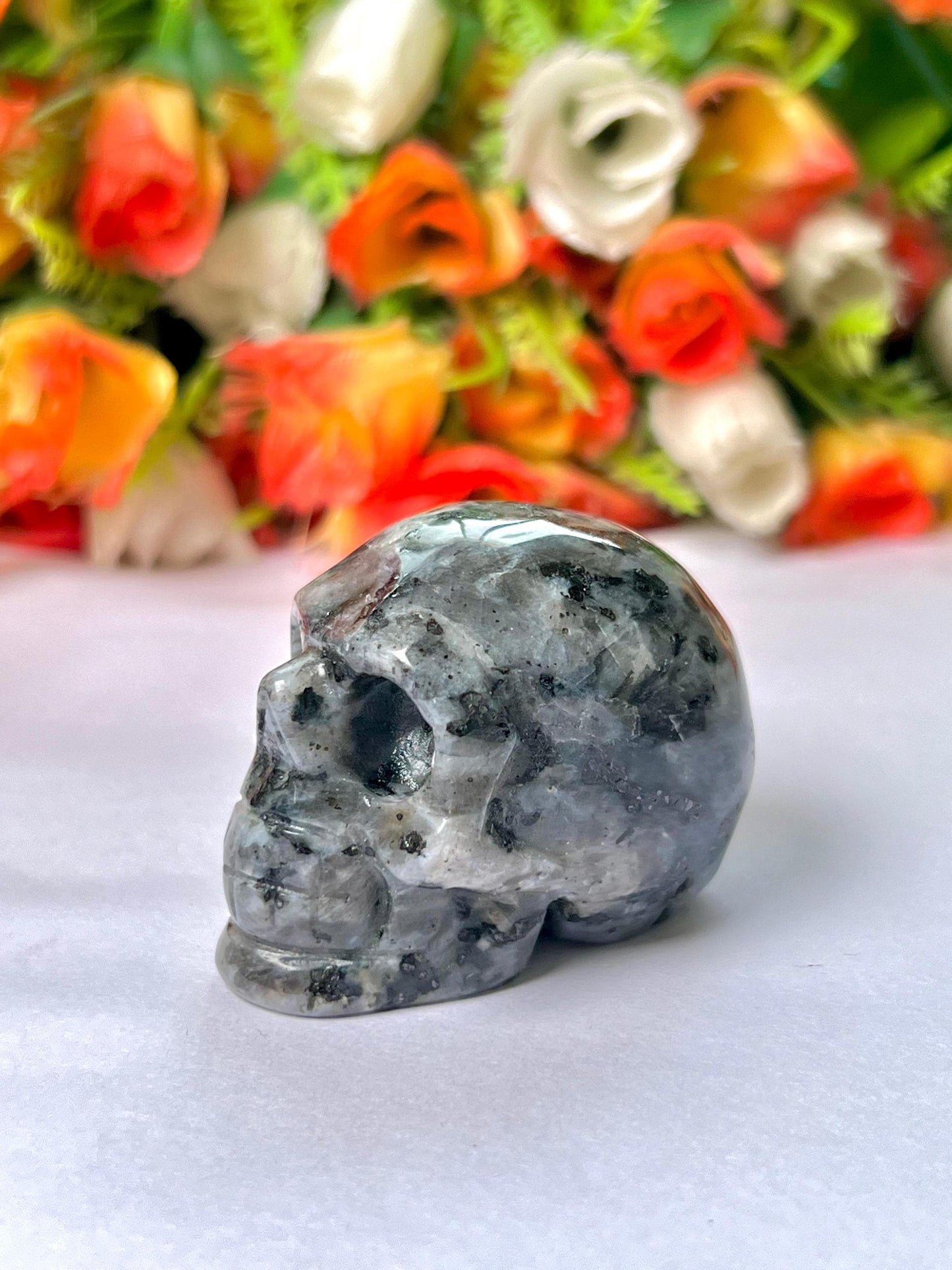 Larvikite Crystal Stone Skull 2 Inch Feng Shui Vastu , Home & Office Décor, Housewarming Gift