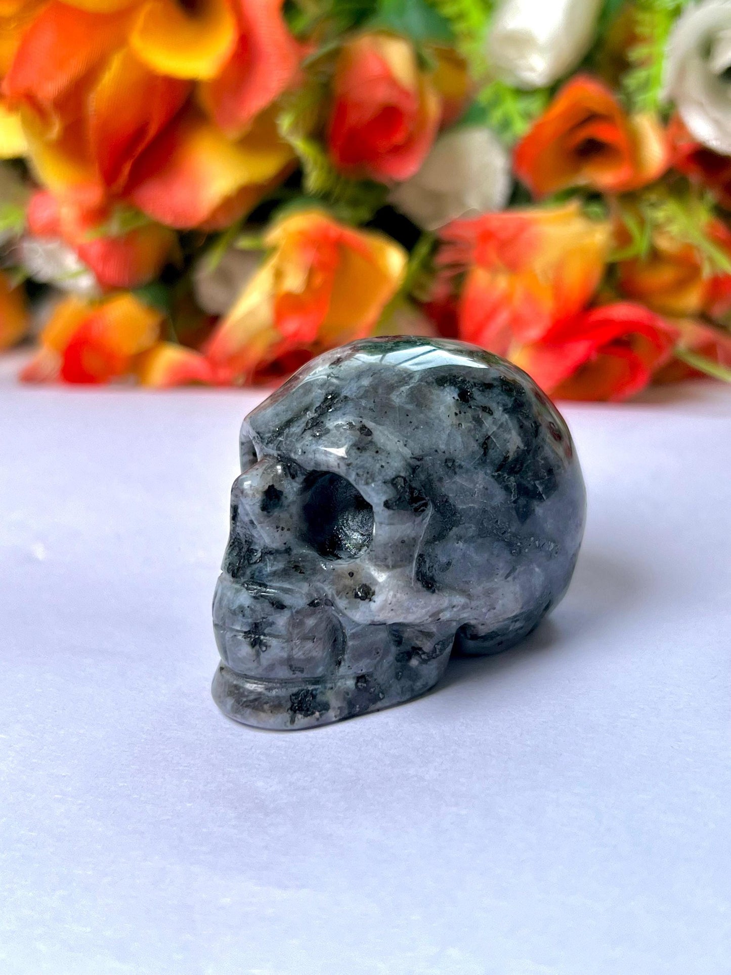 Larvikite Crystal Stone Skull 2 Inch Feng Shui Vastu , Home & Office Décor, Housewarming Gift