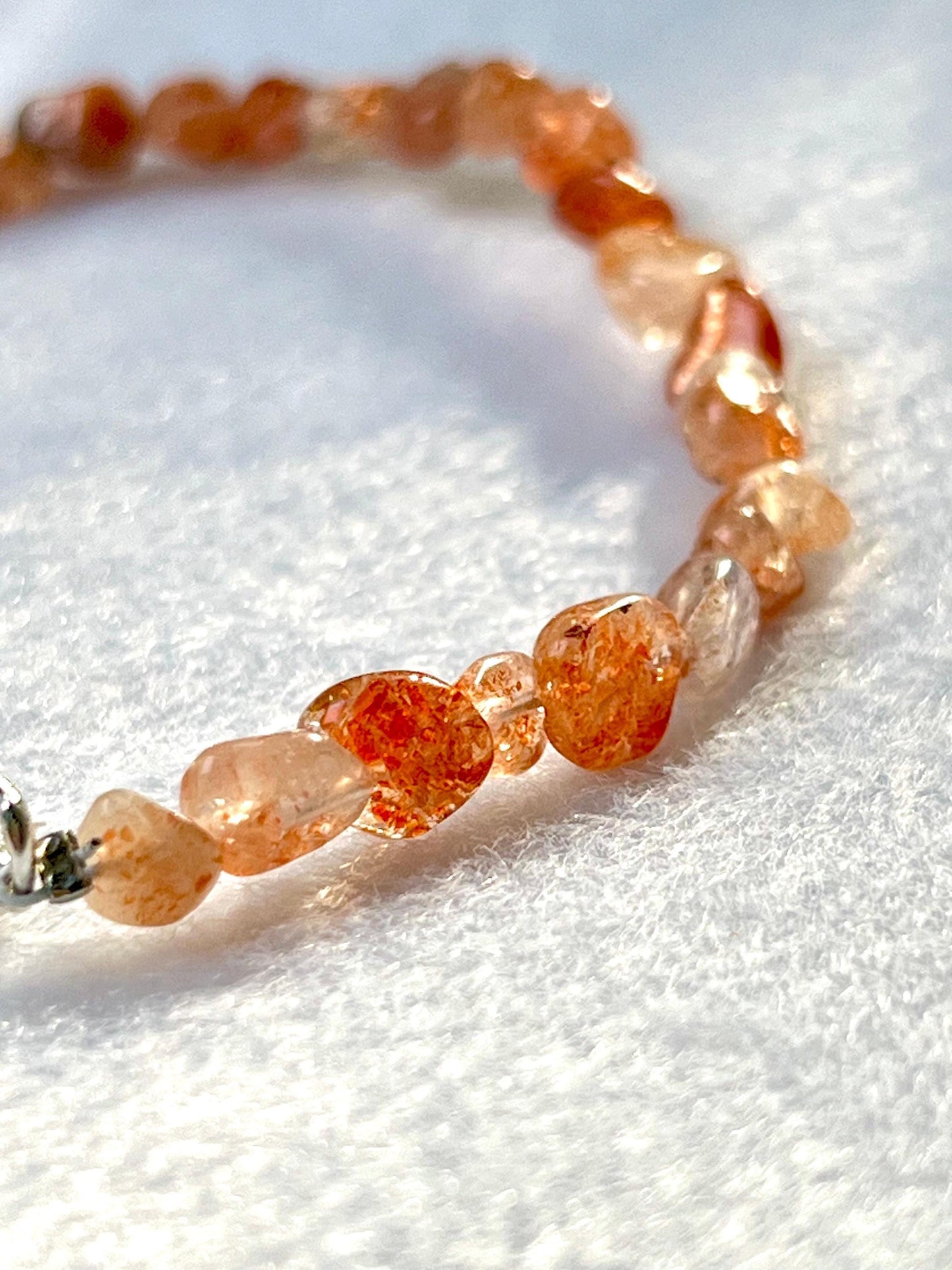 Sunstone Stone Bracelet l Adjustable Bracelet l Unisex Bracelet