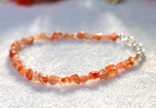 Sunstone Stone Bracelet l Adjustable Bracelet l Unisex Bracelet