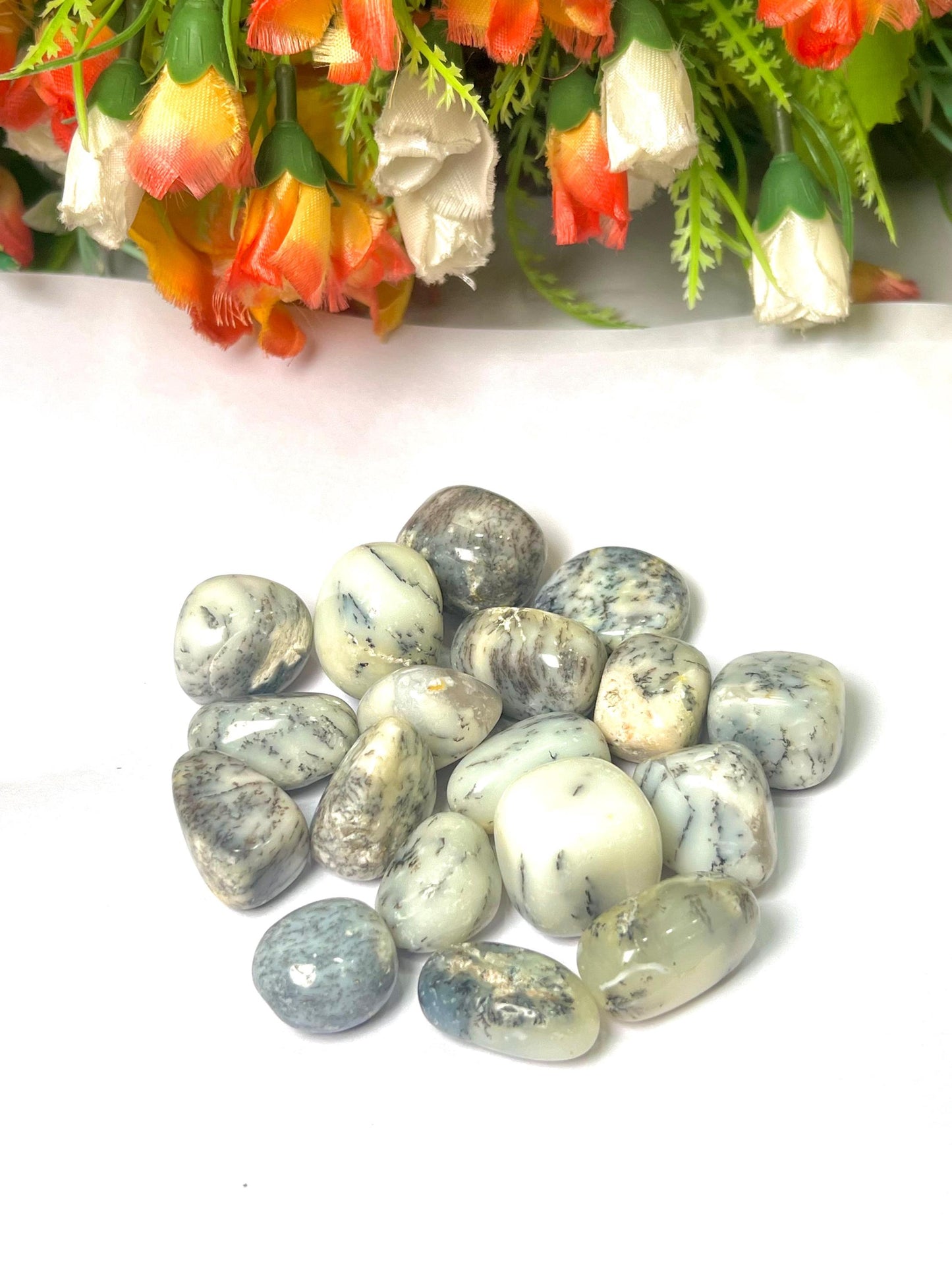 Dendritic Agate Stone Tumbled Stone - Spiritual Stone -Healing Crystals in pack sizes of 1,3,5, and 10 Pieces Quality AAAAA +++++