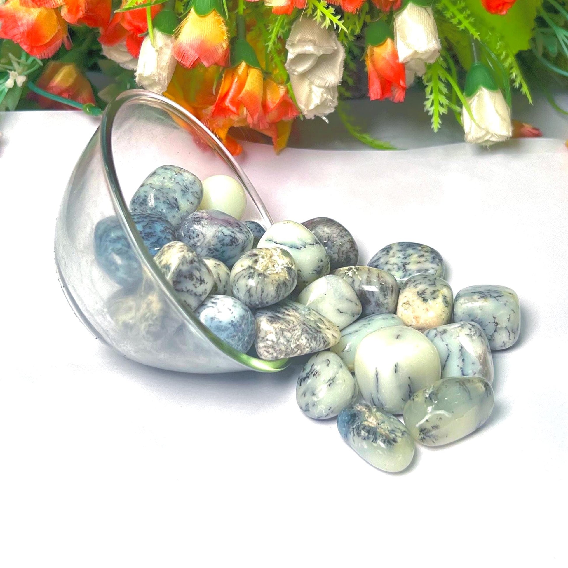 Dendritic Agate Stone Tumbled Stone - Spiritual Stone -Healing Crystals in pack sizes of 1,3,5, and 10 Pieces Quality AAAAA +++++