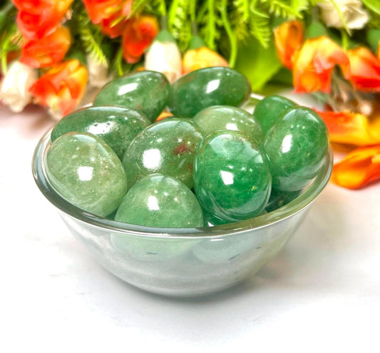 Green Strawberry Quartz Stone Tumbled Stone - Spiritual Stone -Healing Crystals in pack sizes of 1,3,5, and 10 Pieces Quality AAAAA +++++