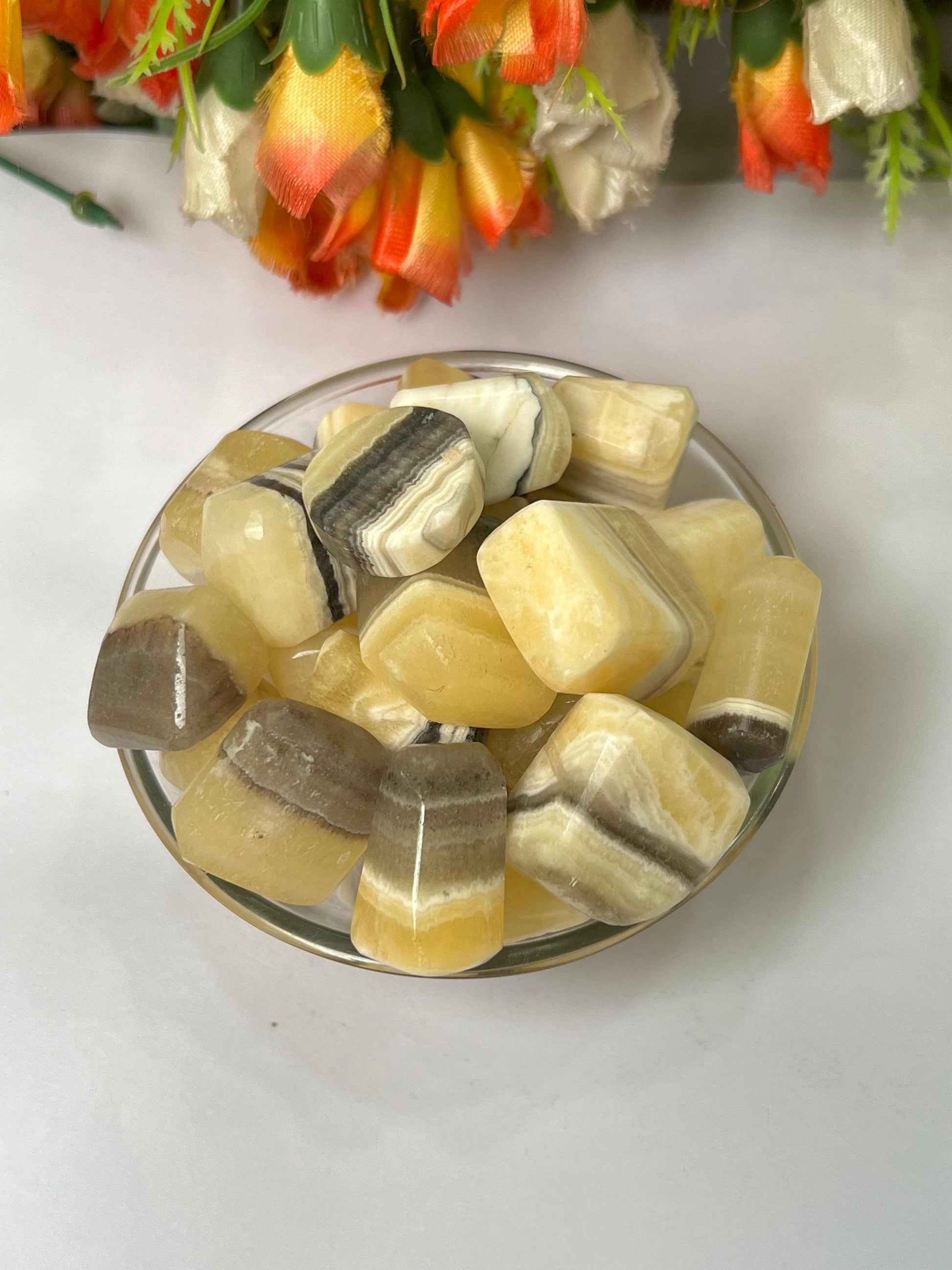 Yellow Zebra Jasper Stone Tumbled Stone - Spiritual Stone -Healing Crystals in pack sizes of 1,3,5, and 10 Pieces Quality AAAAA +++++
