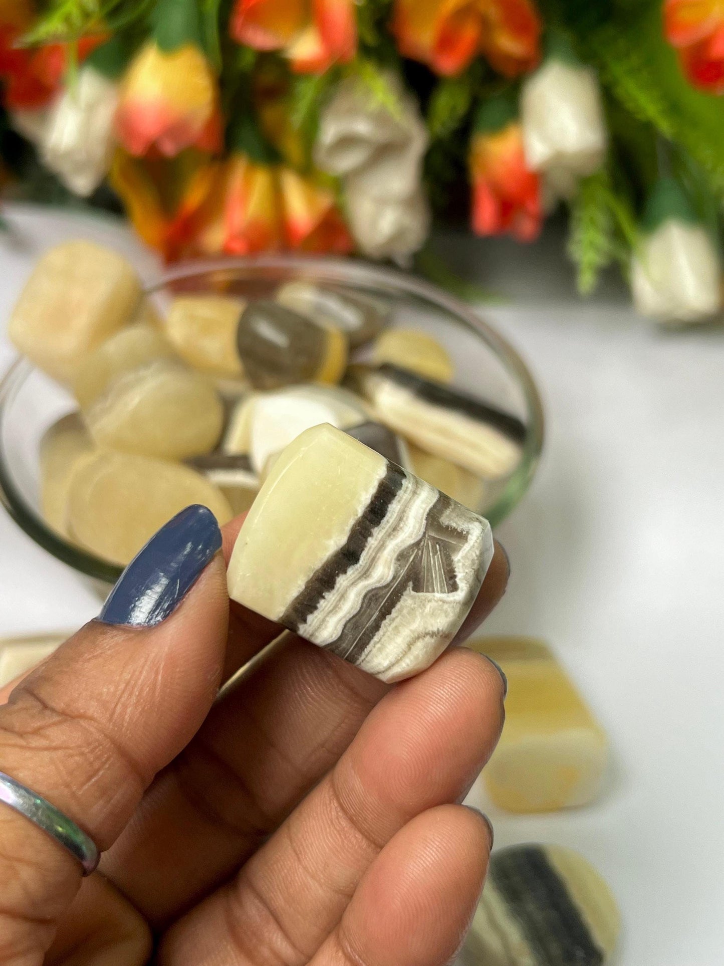 Yellow Zebra Jasper Stone Tumbled Stone - Spiritual Stone -Healing Crystals in pack sizes of 1,3,5, and 10 Pieces Quality AAAAA +++++