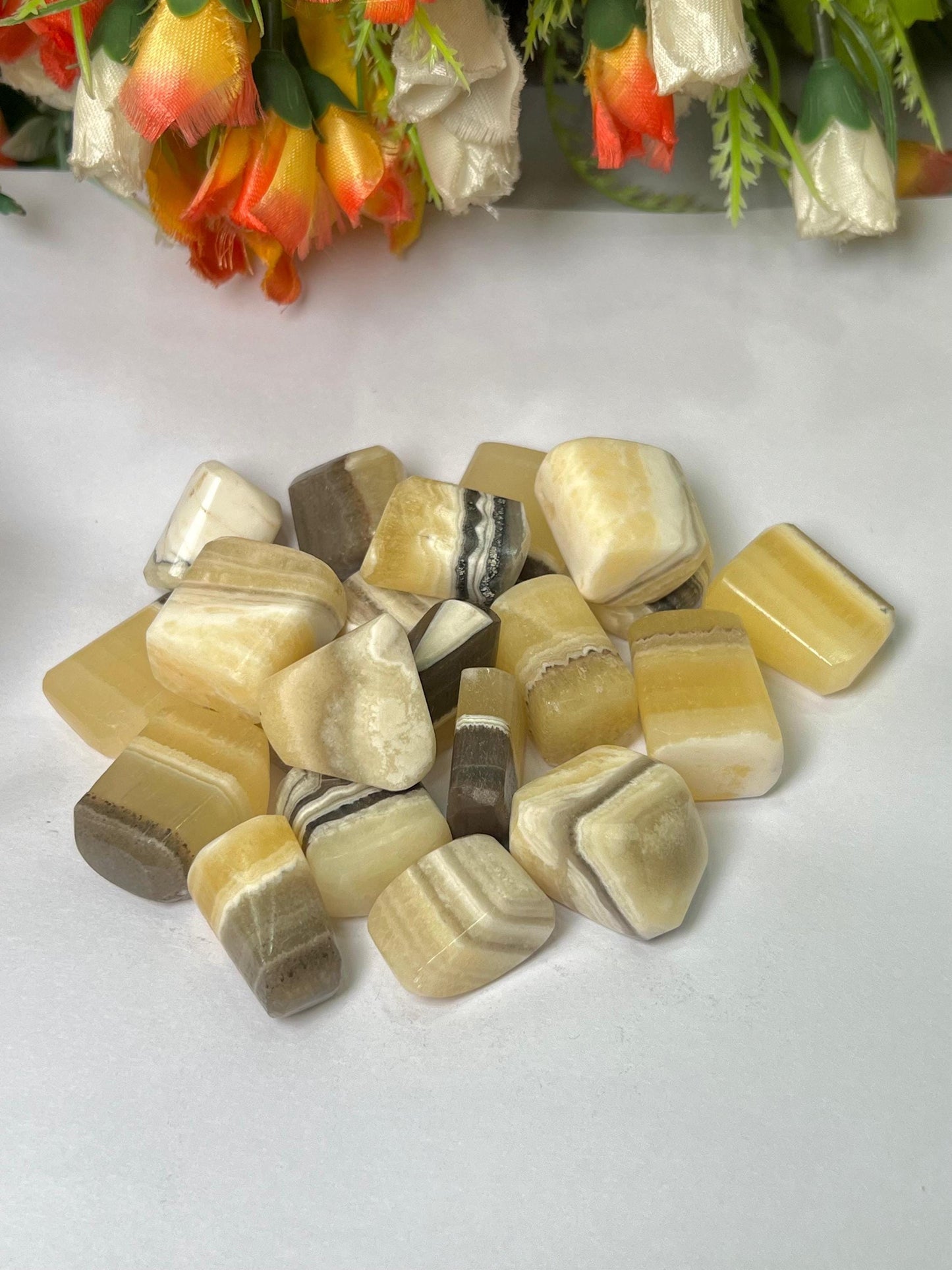 Yellow Zebra Jasper Stone Tumbled Stone - Spiritual Stone -Healing Crystals in pack sizes of 1,3,5, and 10 Pieces Quality AAAAA +++++