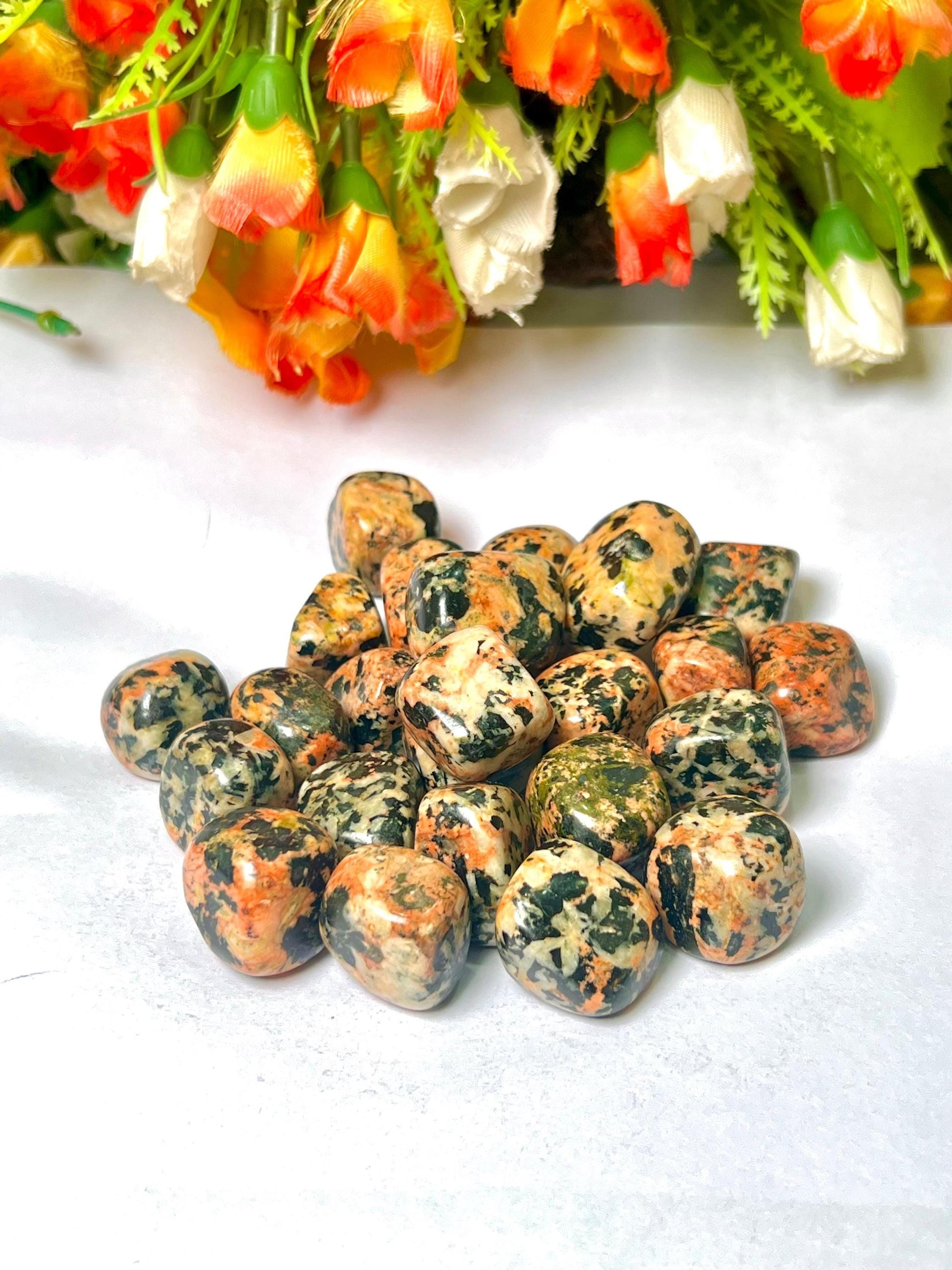 Orange Orthoclase Stone Tumbled Stone - Spiritual Stone -Healing Crystals in pack sizes of 1,3,5, and 10 Pieces Quality AAAAA +++++