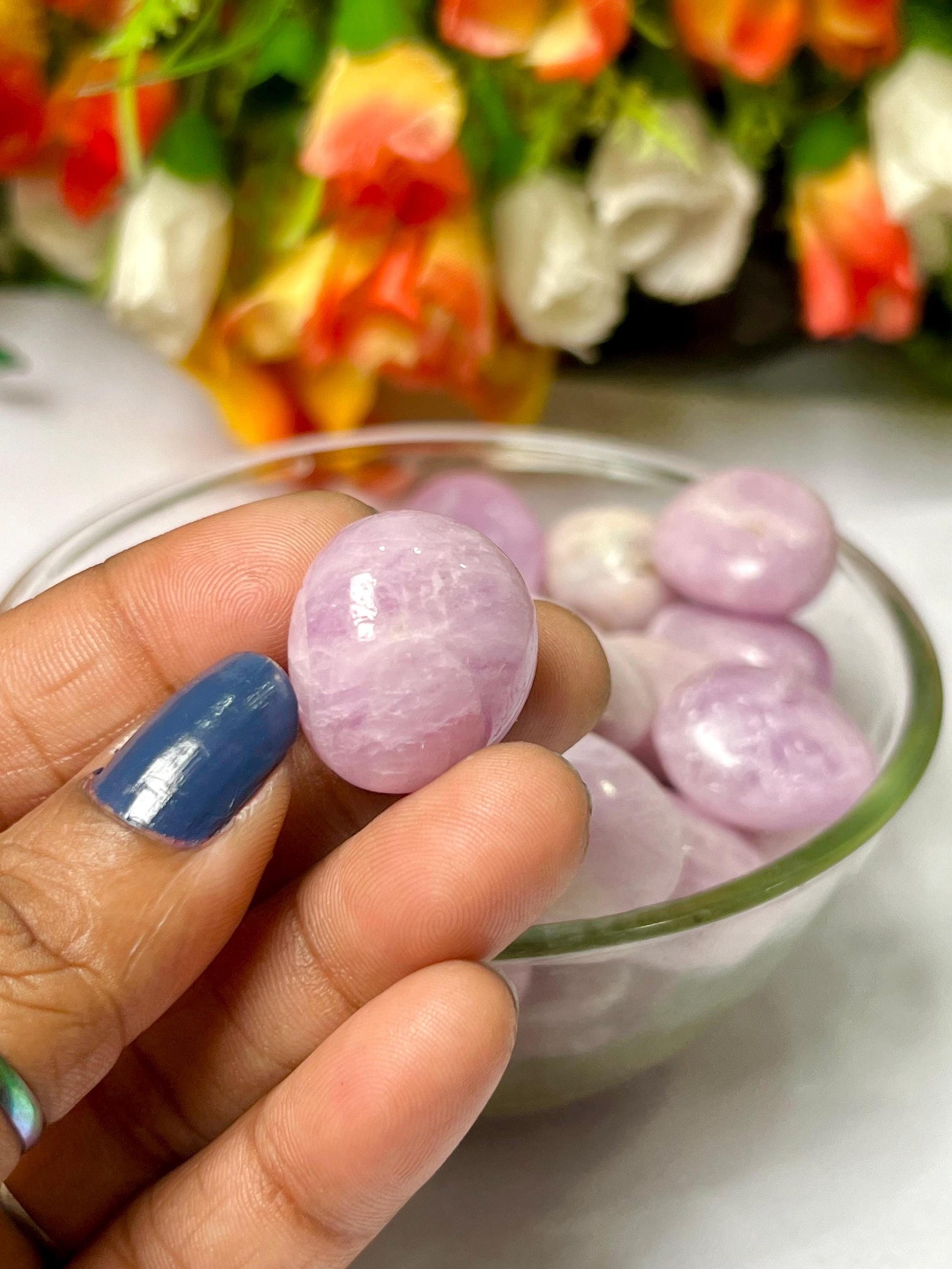 Kunzite Stone Tumbled Stone - Spiritual Stone -Healing Crystals in pack sizes of 1,3,5, and 10 Pieces Quality AAAAA +++++