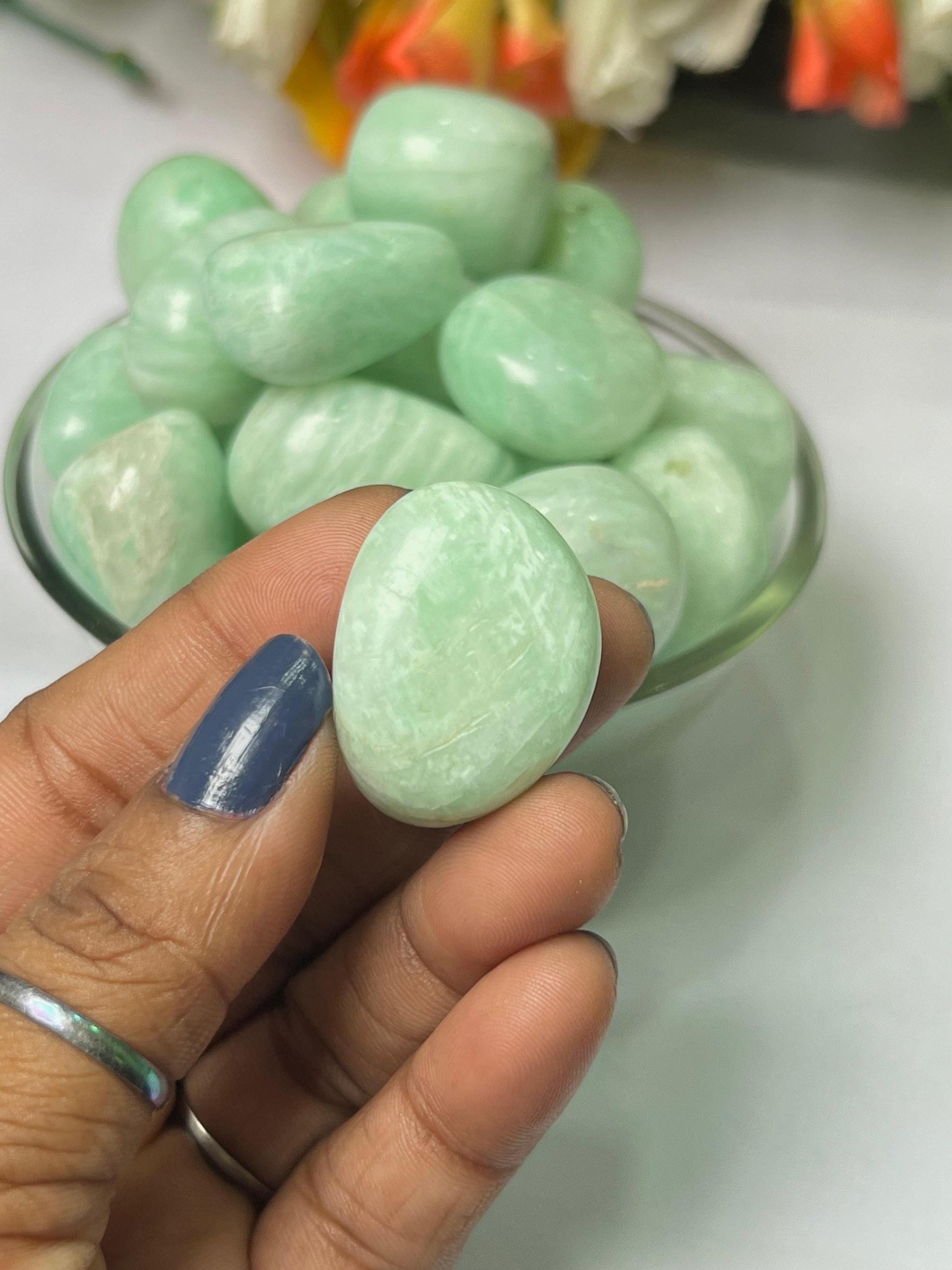 Amazonite Stone Tumbled Stone - Spiritual Stone -Healing Crystals in pack sizes of 1,3,5, and 10 Pieces Quality AAAAA +++++