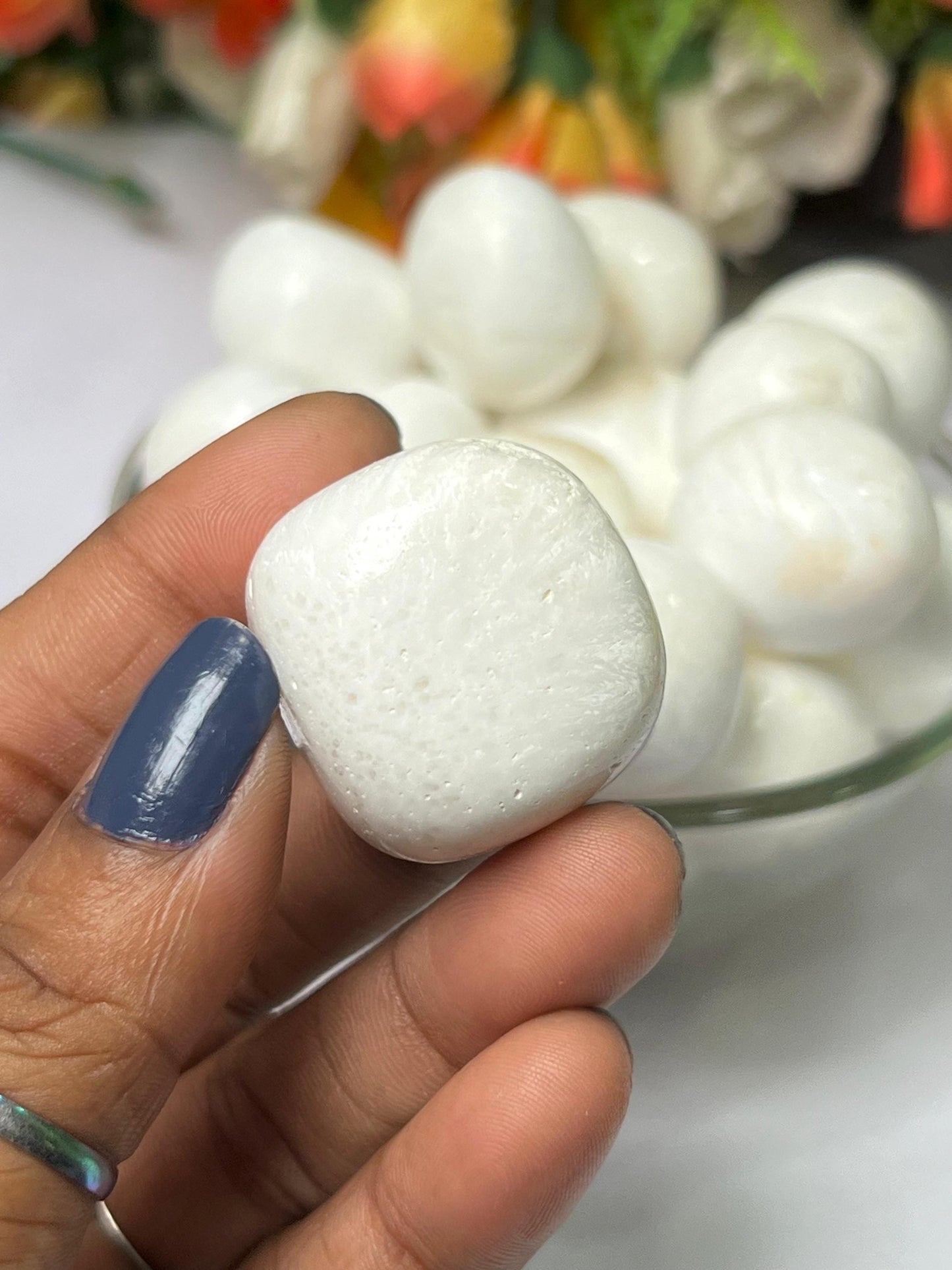 Scolecite Stone Tumbled Stone - Spiritual Stone -Healing Crystals in pack sizes of 1,3,5, and 10 Pieces Quality AAAAA +++++