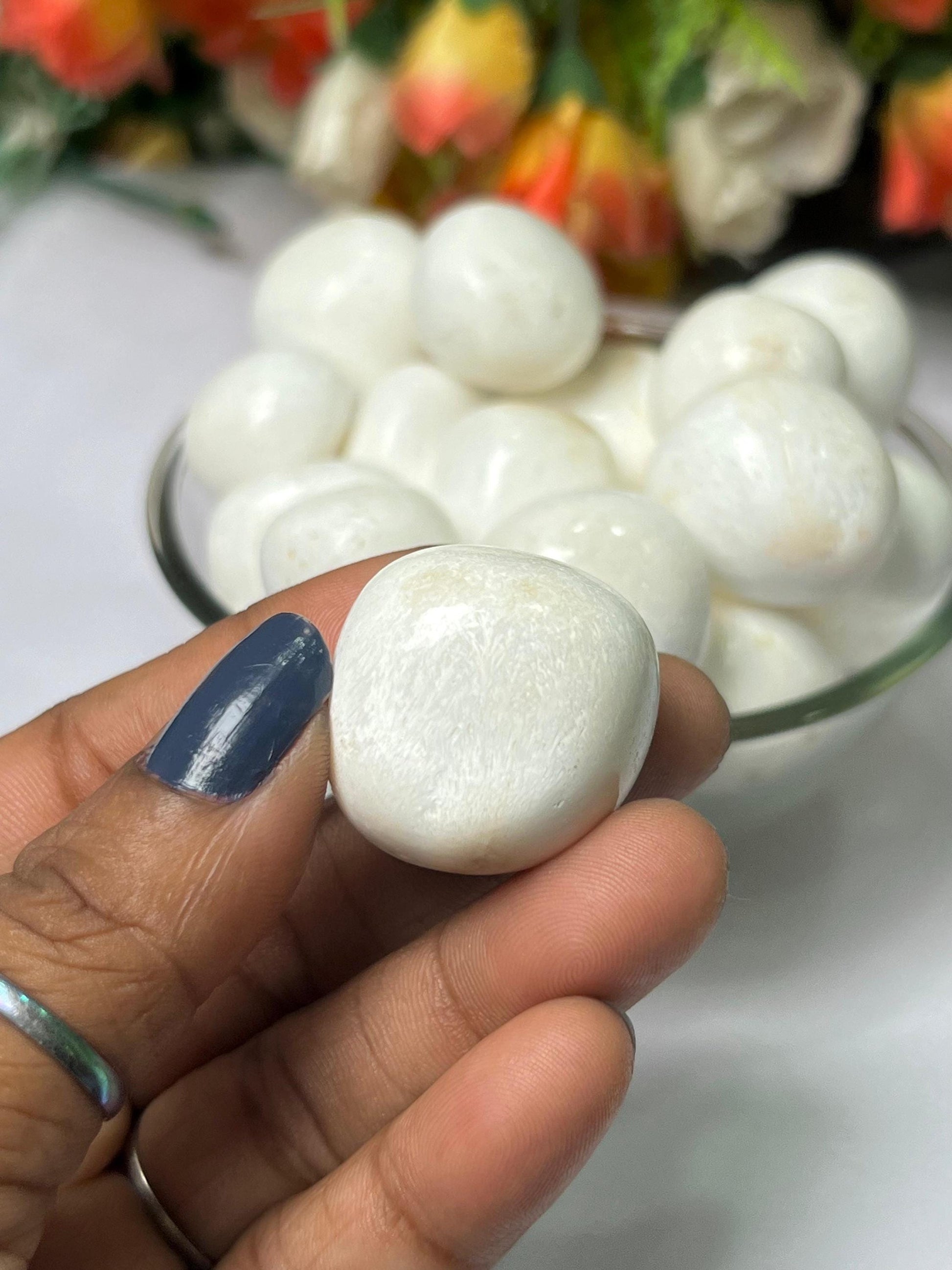 Scolecite Stone Tumbled Stone - Spiritual Stone -Healing Crystals in pack sizes of 1,3,5, and 10 Pieces Quality AAAAA +++++