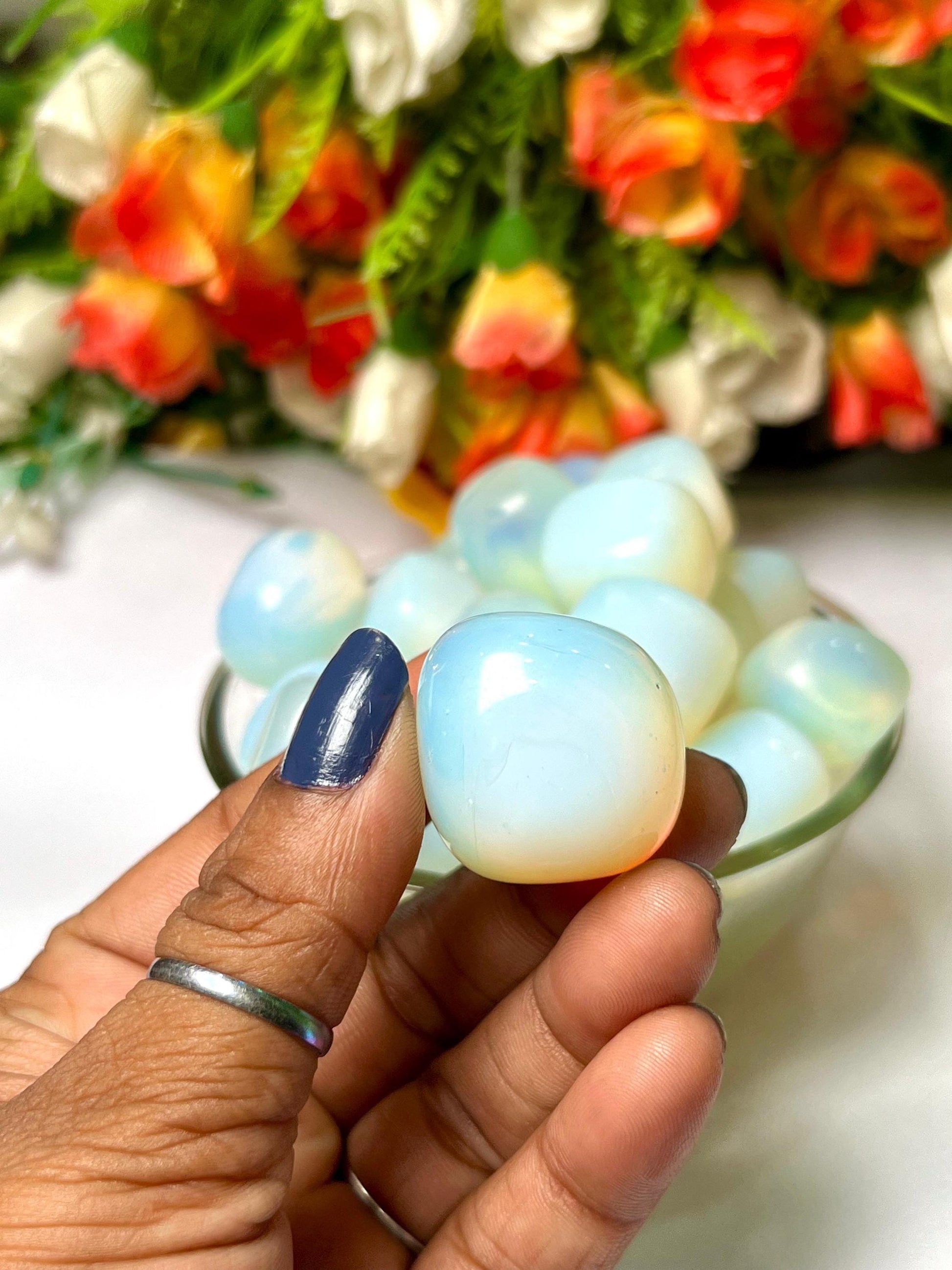Opalite Stone Tumbled Stone - Spiritual Stone -Healing Crystals in pack sizes of 1,3,5, and 10 Pieces Quality AAAAA +++++