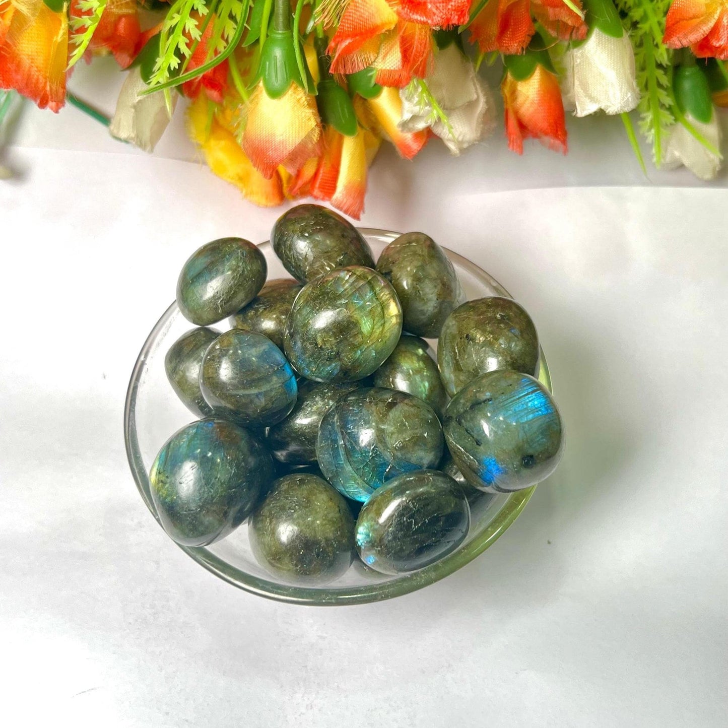 Rainbow Labradorite Stone Tumbled Stone - Spiritual Stone -Healing Crystals in pack sizes of 1,3,5, and 10 Pieces Quality AAAAA +++++