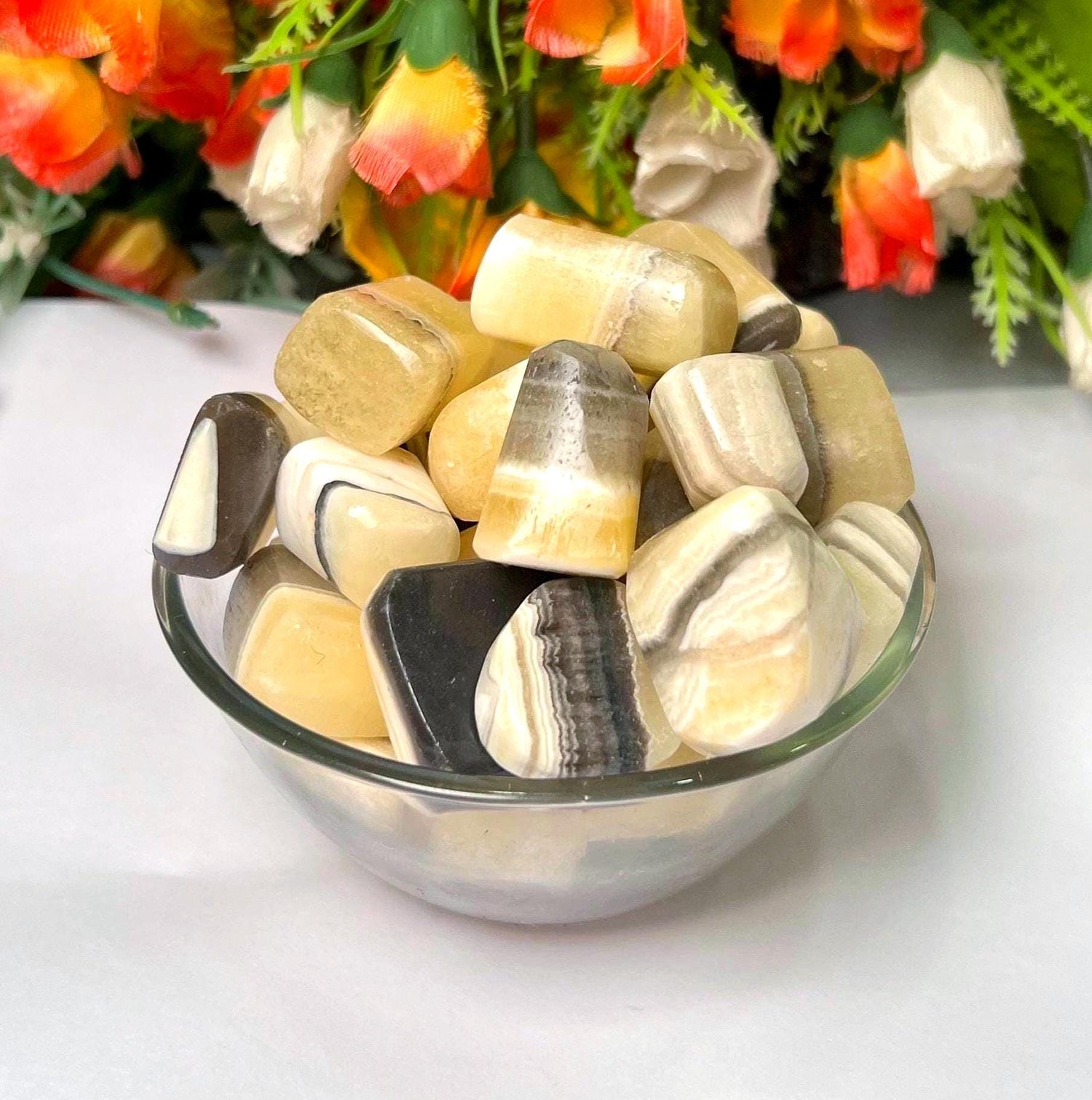 Yellow Zebra Jasper Stone Tumbled Stone - Spiritual Stone -Healing Crystals in pack sizes of 1,3,5, and 10 Pieces Quality AAAAA +++++