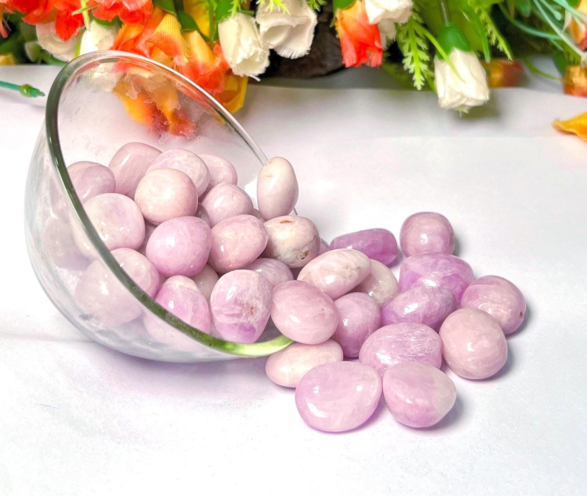 Kunzite Stone Tumbled Stone - Spiritual Stone -Healing Crystals in pack sizes of 1,3,5, and 10 Pieces Quality AAAAA +++++