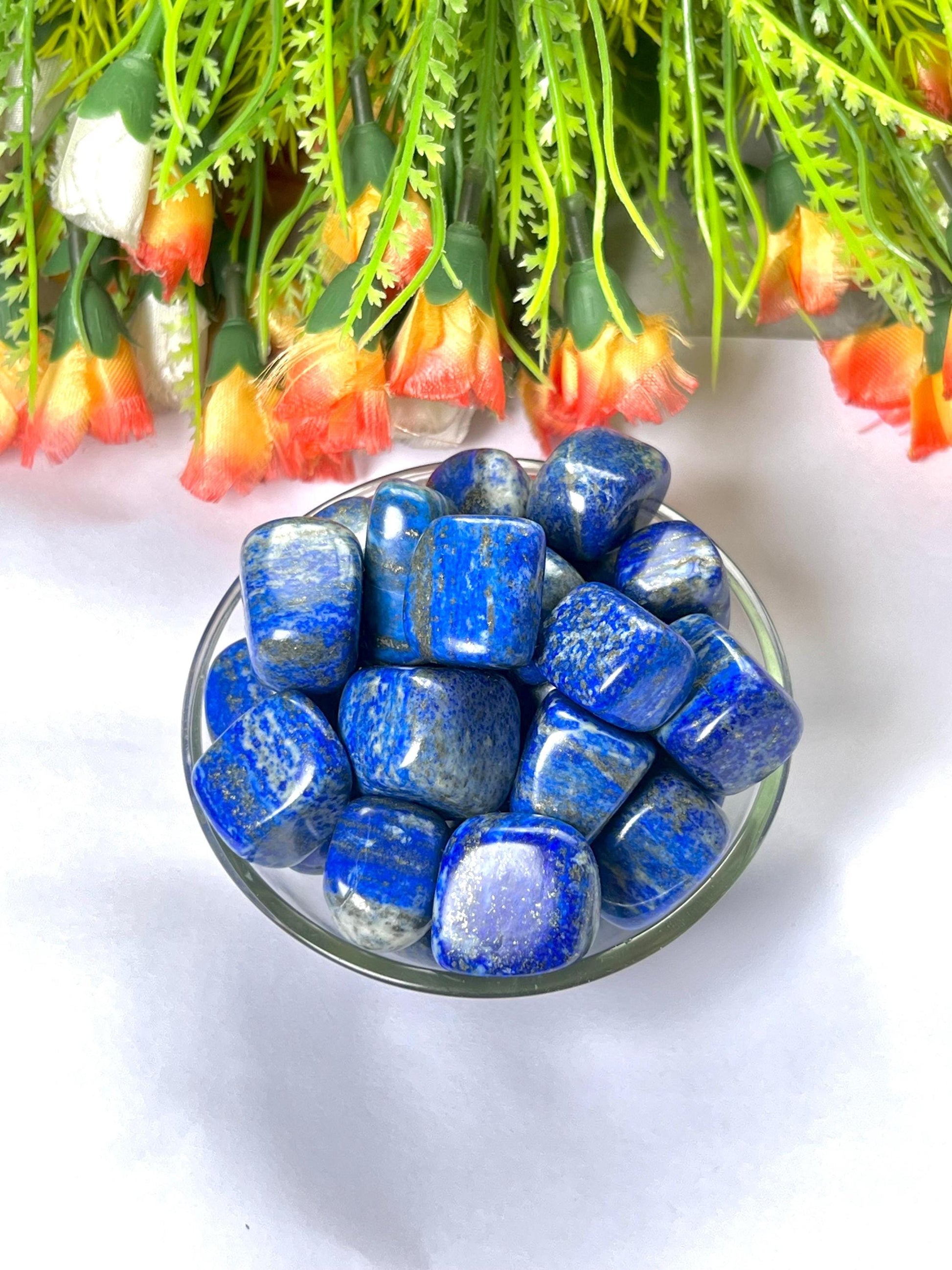 Lapis lazuli Stone Tumbled Stone-Spiritual Stone- Healing Crystals in pack sizes of 1,3,5, and 10 Pieces Quality AAAAA +++++
