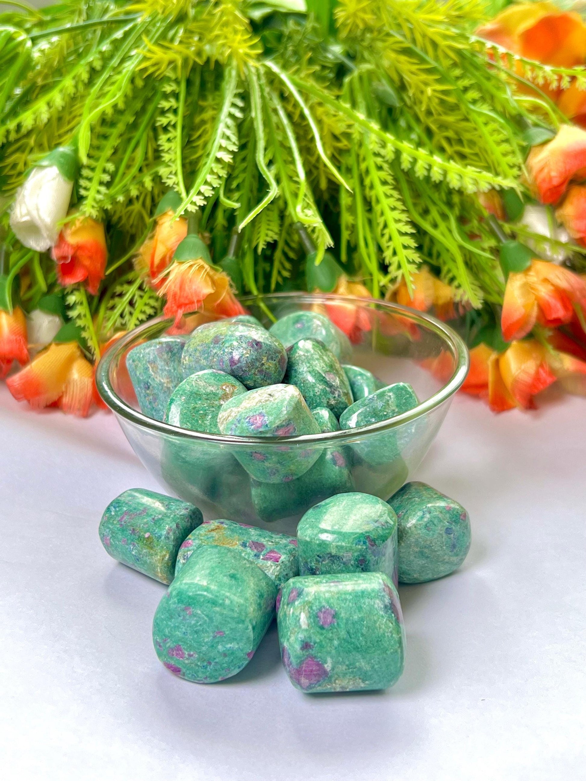 Ruby Zoisite Stone Tumbled Stone - Spiritual Stone -Healing Crystals in pack sizes of 1,3,5, and 10 Pieces Quality AAAAA +++++