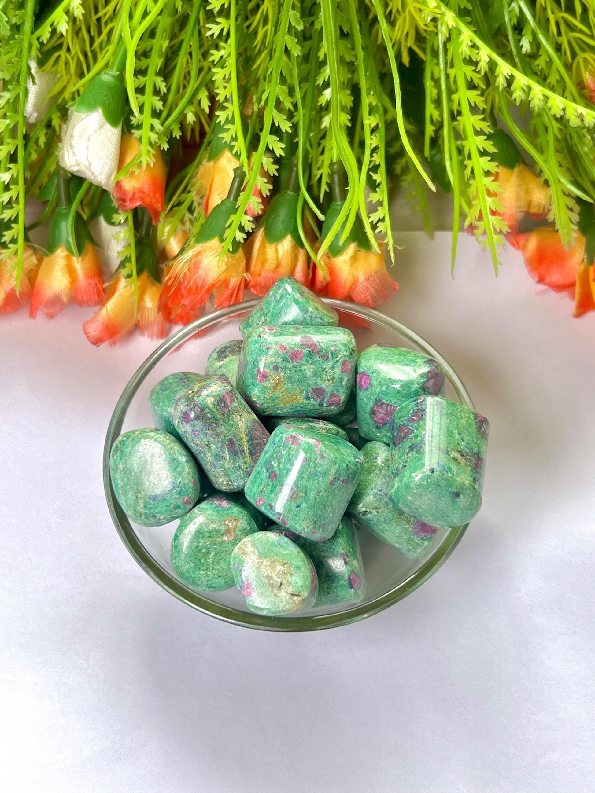 Ruby Zoisite Stone Tumbled Stone - Spiritual Stone -Healing Crystals in pack sizes of 1,3,5, and 10 Pieces Quality AAAAA +++++