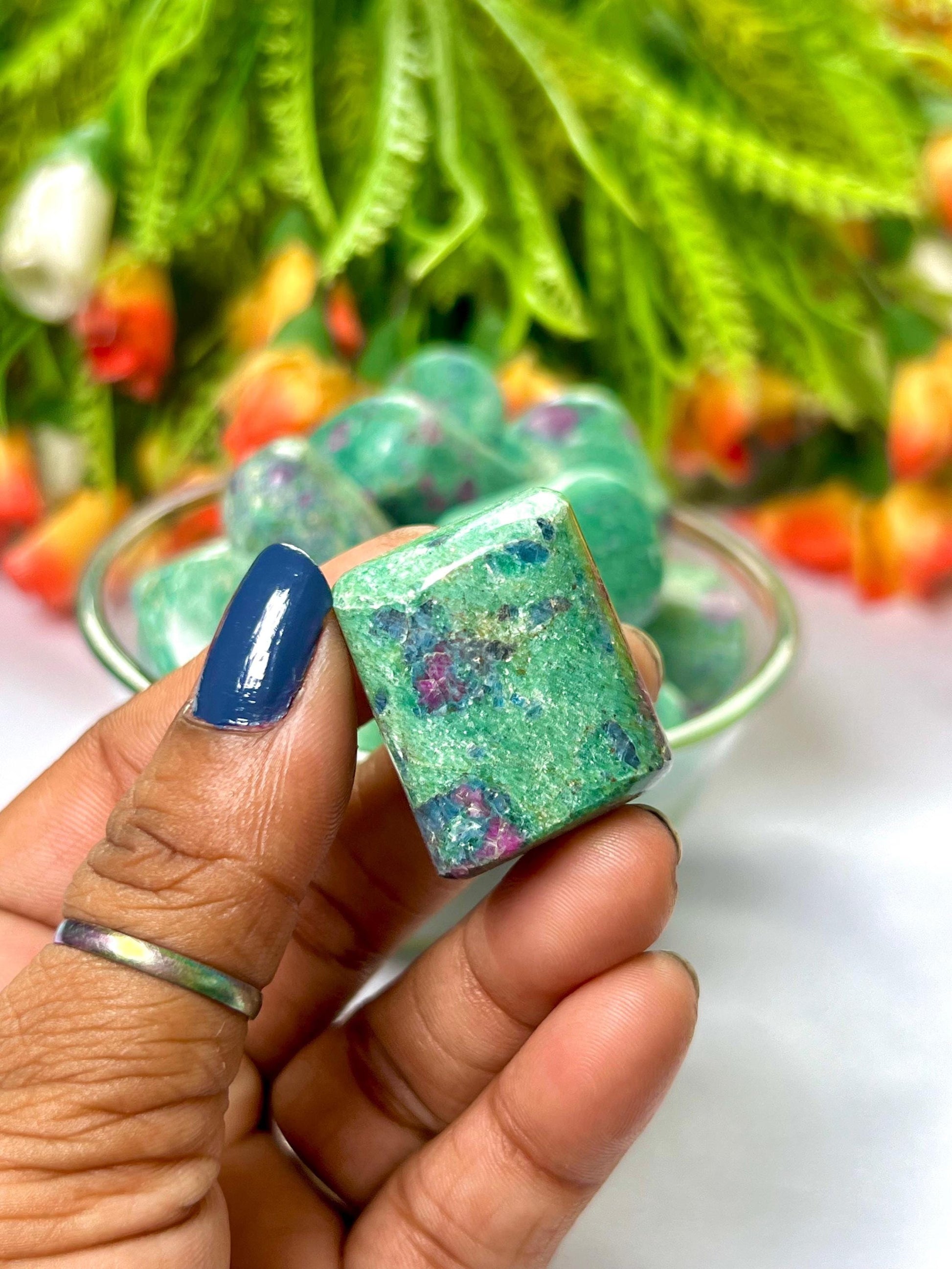 Ruby Zoisite Stone Tumbled Stone - Spiritual Stone -Healing Crystals in pack sizes of 1,3,5, and 10 Pieces Quality AAAAA +++++