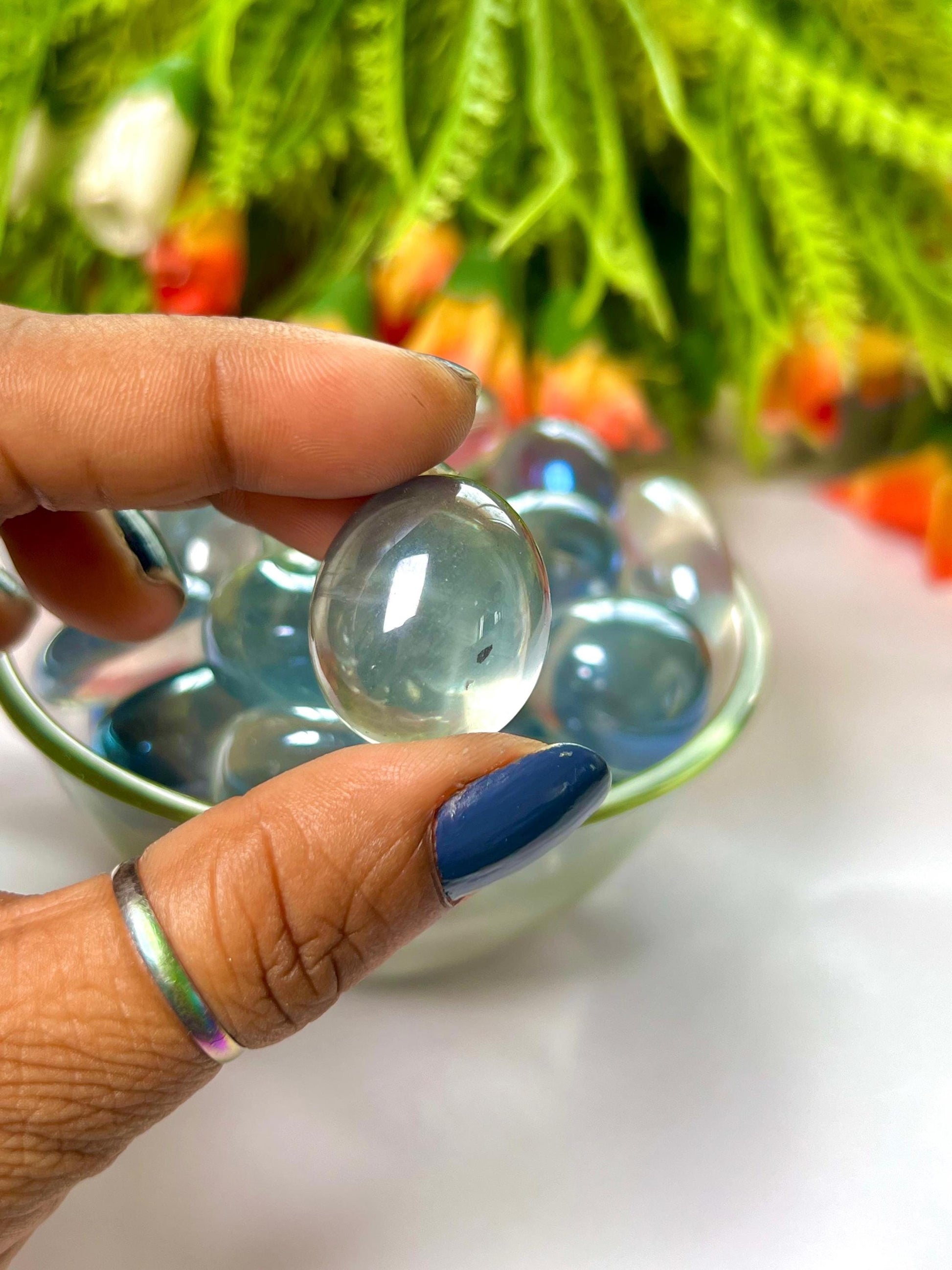 Labradorite Aura Quartz Stone Tumbled Stone - Spiritual Stone -Healing Crystals in pack sizes of 1,3,5, and 10 Pieces Quality AAAAA +++++