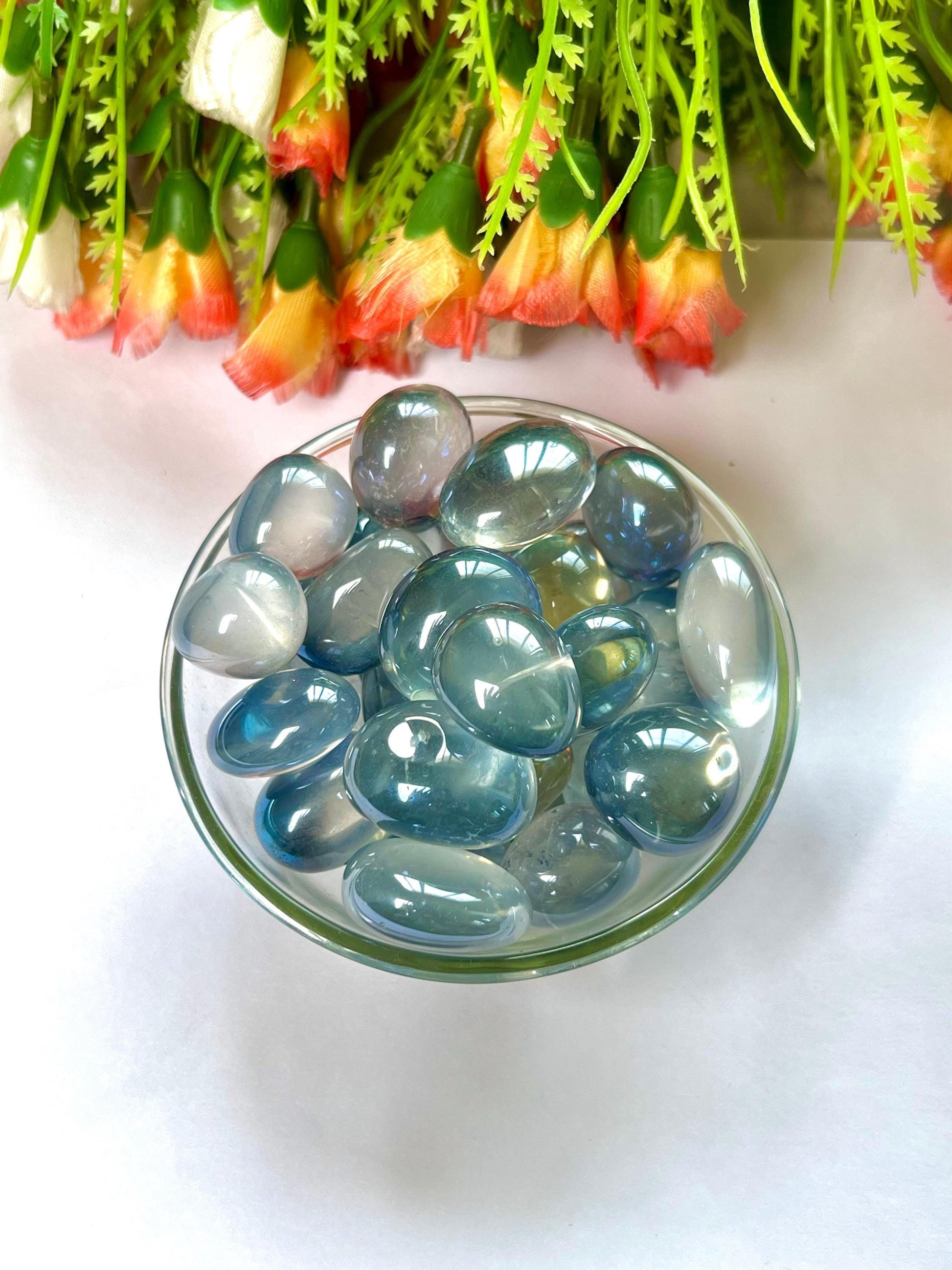 Labradorite Aura Quartz Stone Tumbled Stone - Spiritual Stone -Healing Crystals in pack sizes of 1,3,5, and 10 Pieces Quality AAAAA +++++