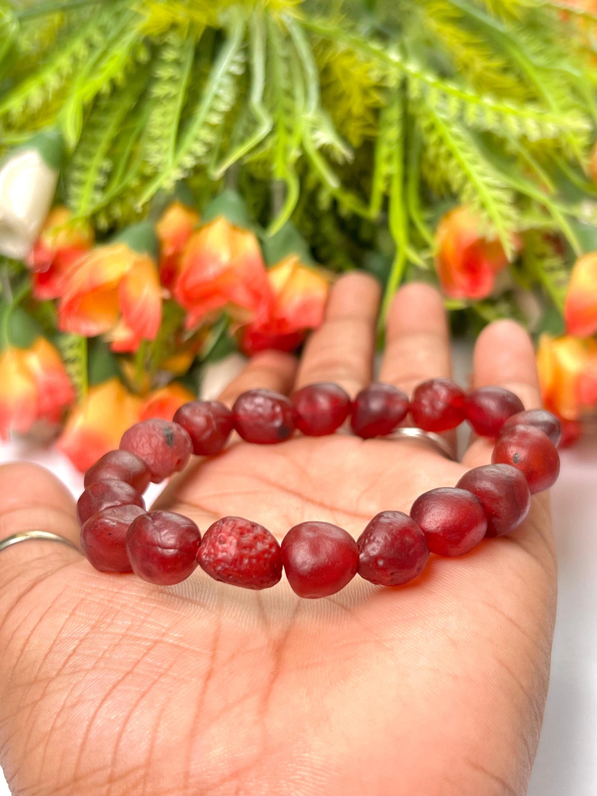 Carnelian Gobi Desert Stone Bracelet l Stretchable Bracelet l Unisex Bracelet l 10 MM Bracelet