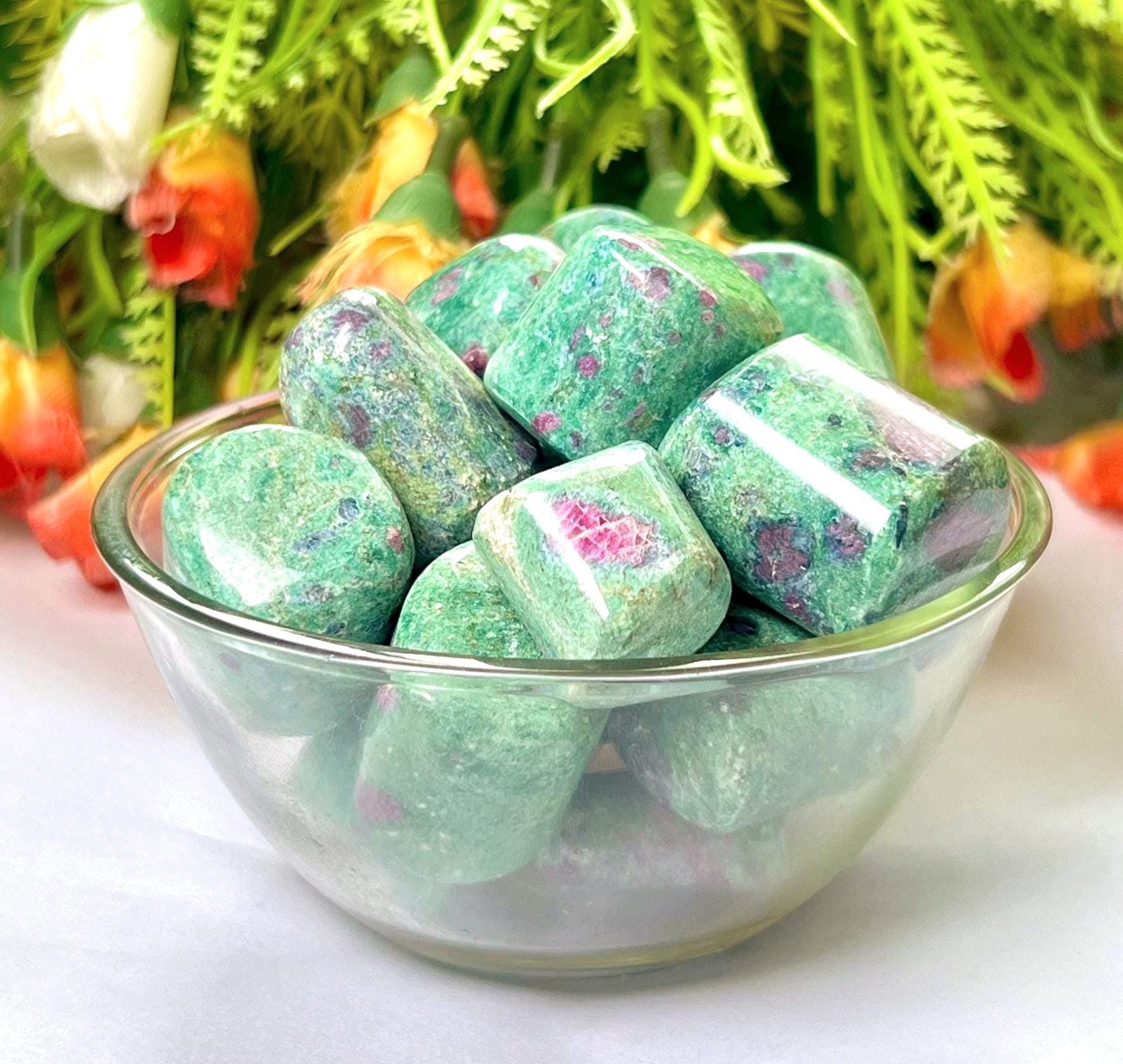 Ruby Zoisite Stone Tumbled Stone - Spiritual Stone -Healing Crystals in pack sizes of 1,3,5, and 10 Pieces Quality AAAAA +++++