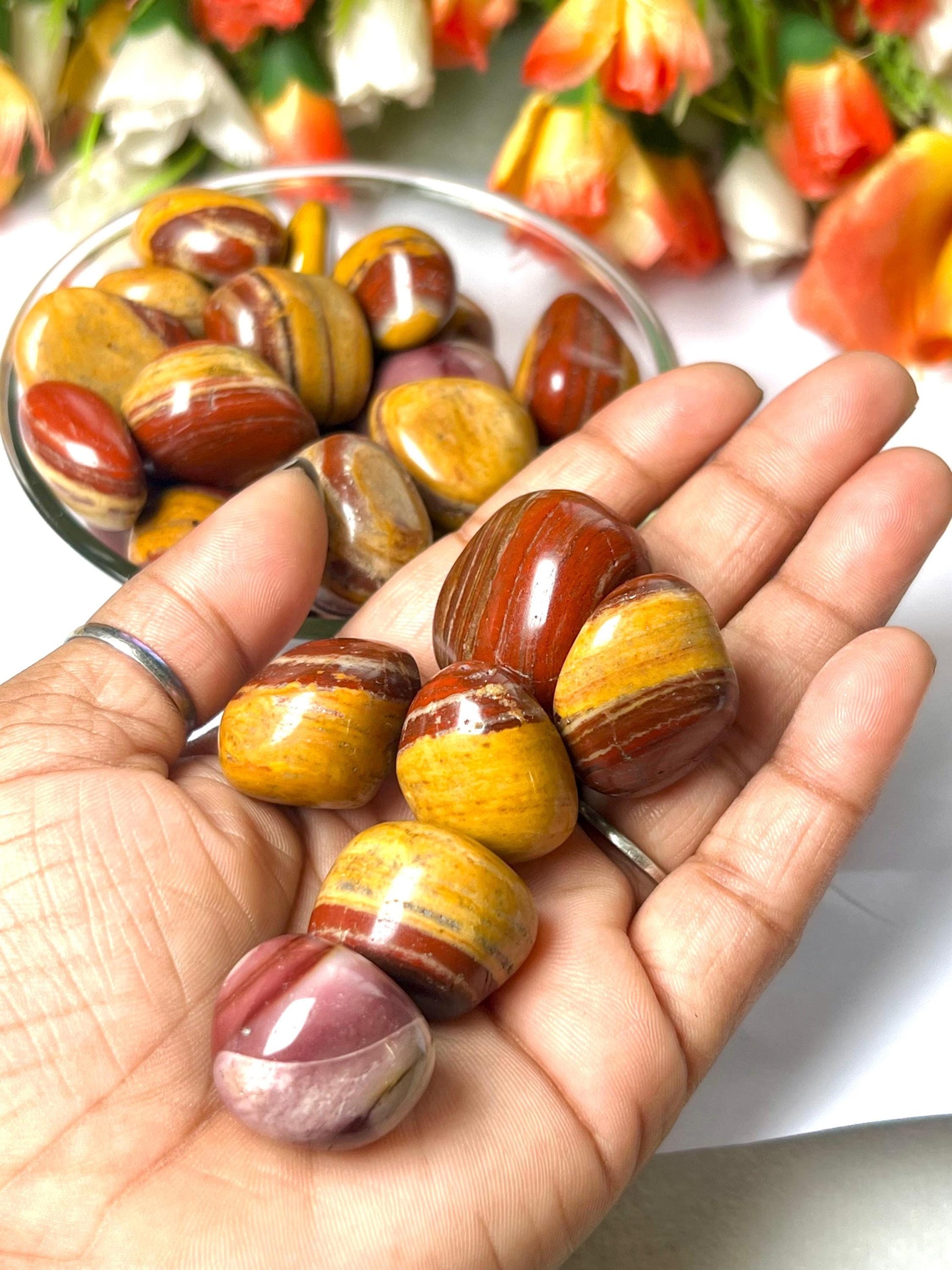 Mookite Jasper Stone Tumbled Stone - Spiritual Stone -Healing Crystals in pack sizes of 1,3,5, and 10 Pieces Quality AAAAA +++++