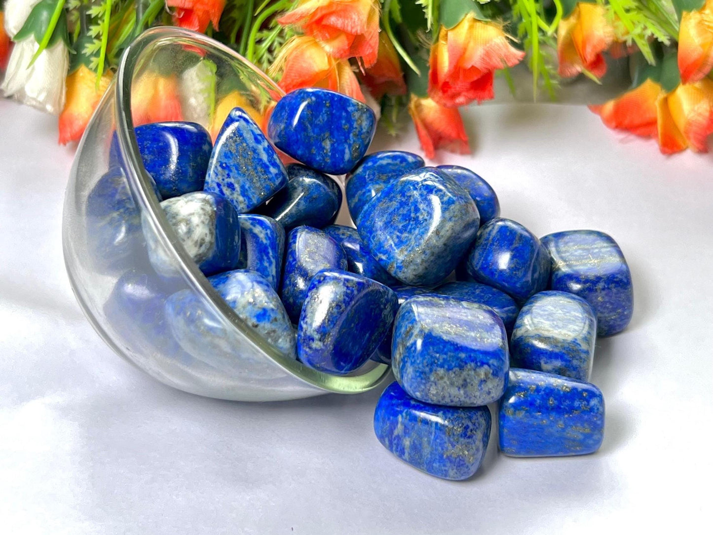 Lapis lazuli Stone Tumbled Stone-Spiritual Stone- Healing Crystals in pack sizes of 1,3,5, and 10 Pieces Quality AAAAA +++++
