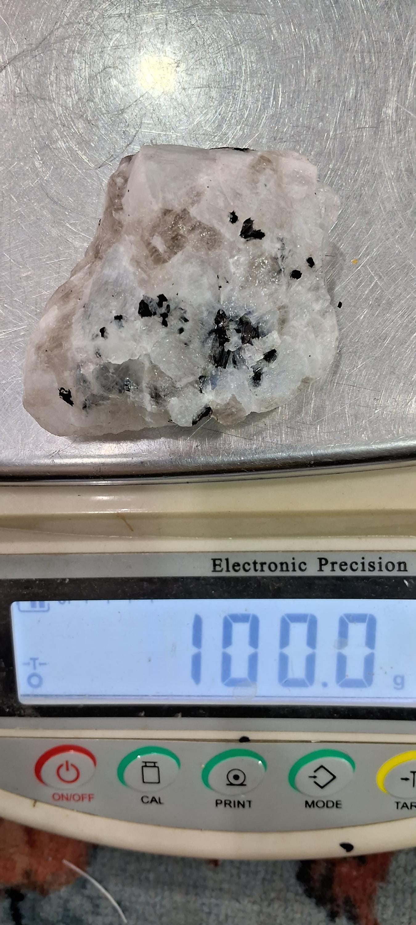 Premium White Rainbow Moonstone Crystal Natural Rough Stone with Beautiful Rainbow 100 Gram