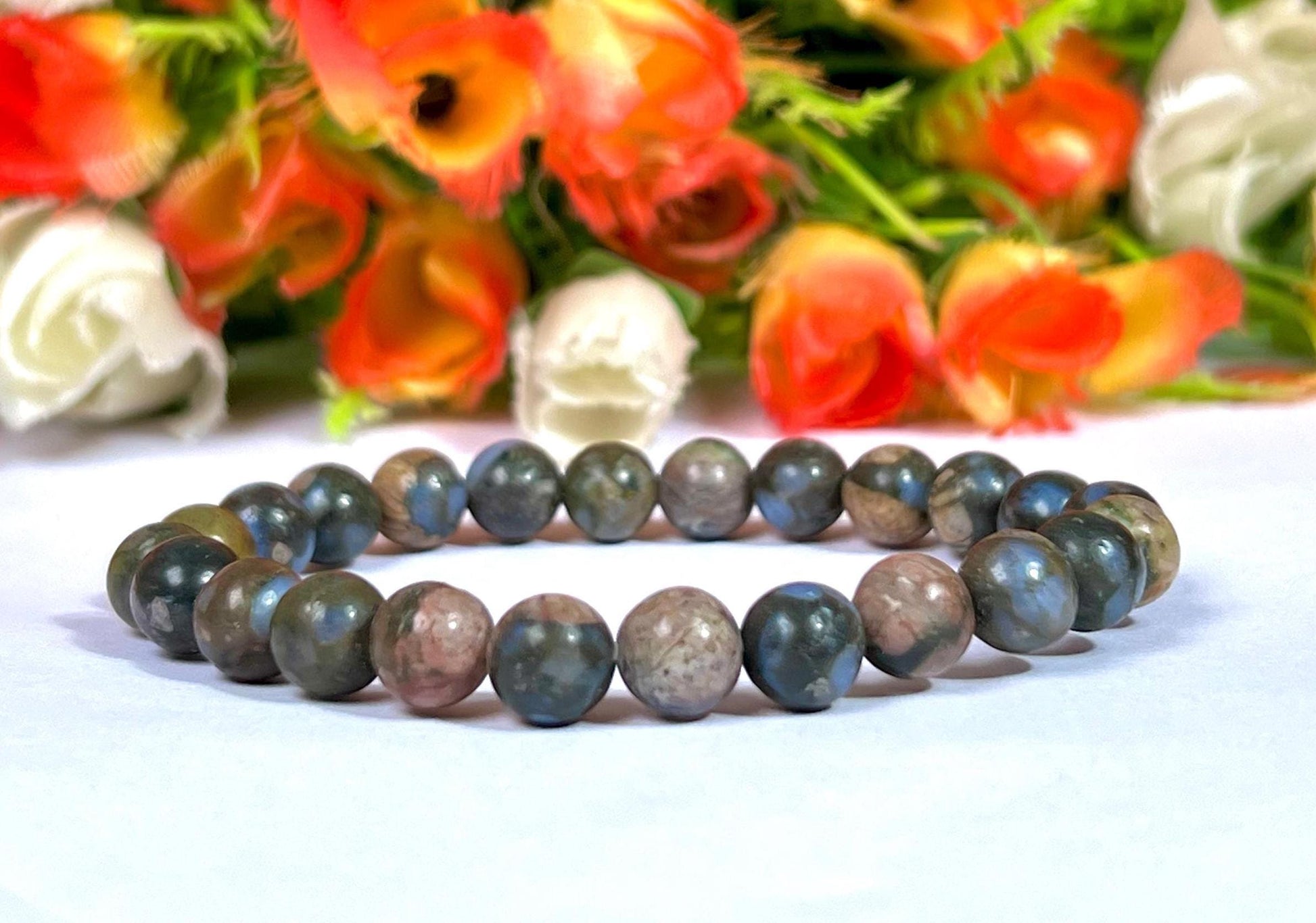 Blue Liberite Stone / Que Sera Stone Bracelet l Stretchable Bracelet l Unisex Bracelet l 8 MM Bracelet