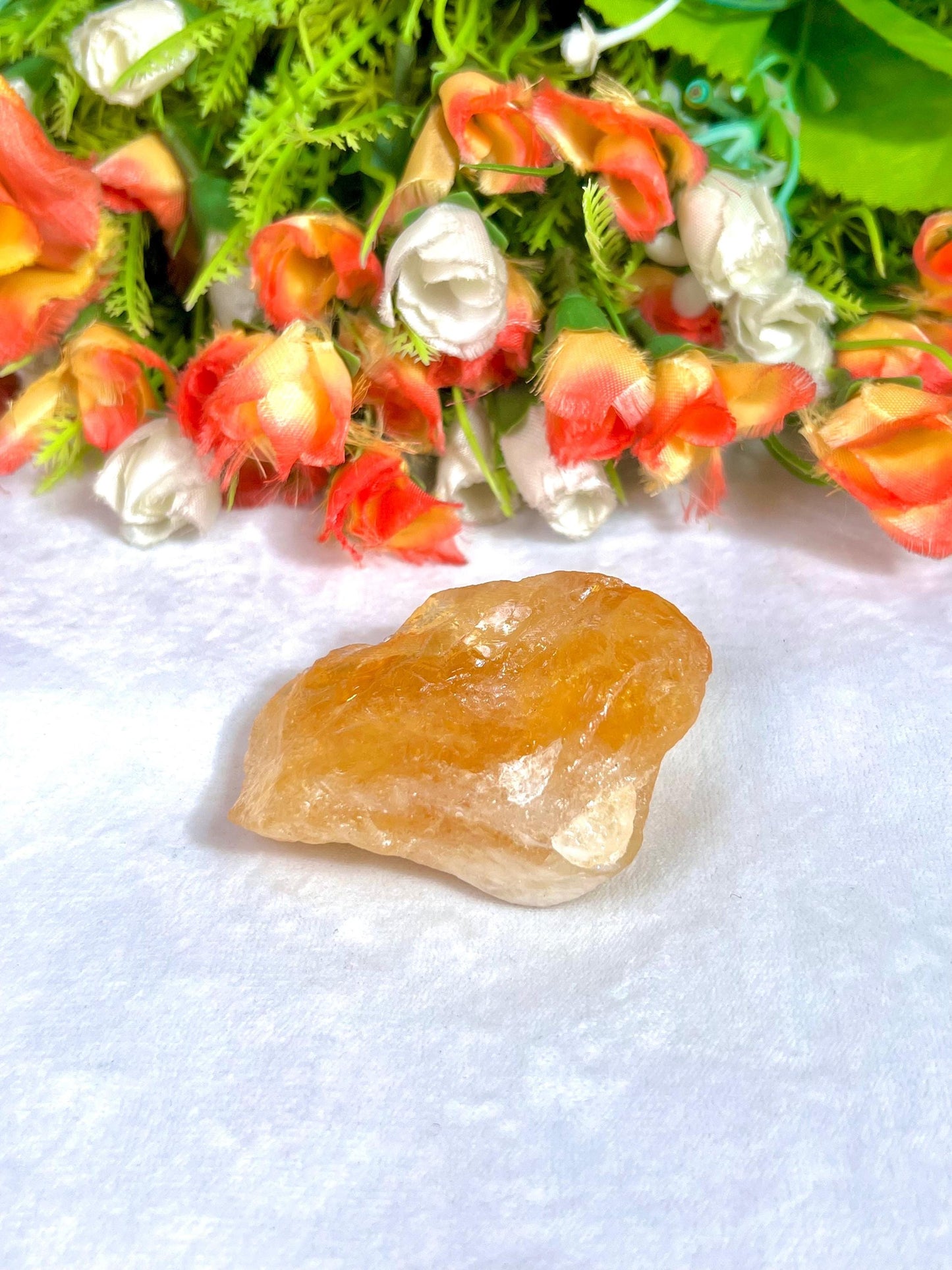 Premium Citrine Stone Natural Rough Stone with Beautiful Rainbow 94 Gram
