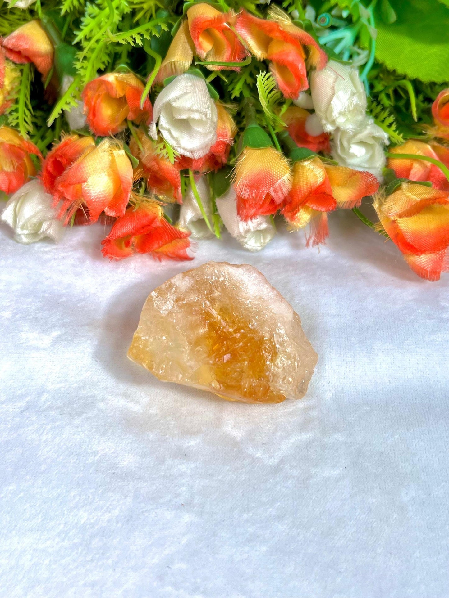 Premium Citrine Stone Natural Rough Stone with Beautiful Rainbow 74 Gram