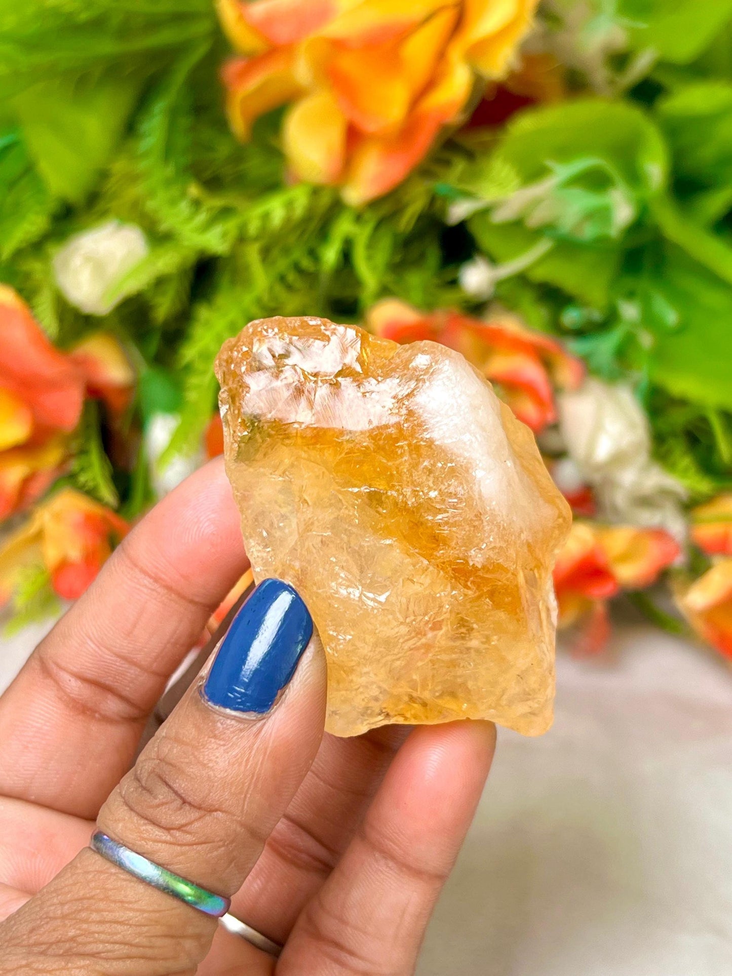 Premium Rainbow Citrine Stone Natural Rough Stone with Beautiful Rainbow 85 Gram