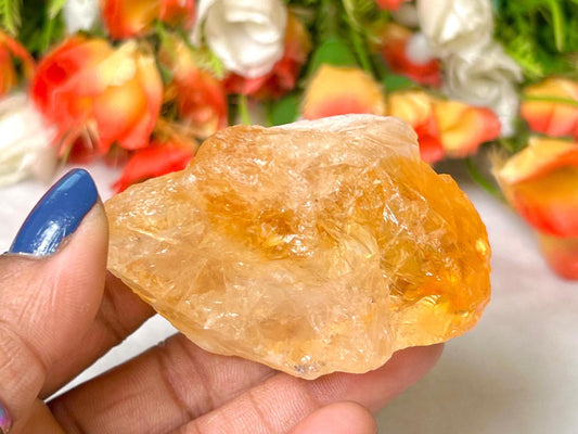 Premium Rainbow Citrine Stone Natural Rough Stone with Beautiful Rainbow 85 Gram