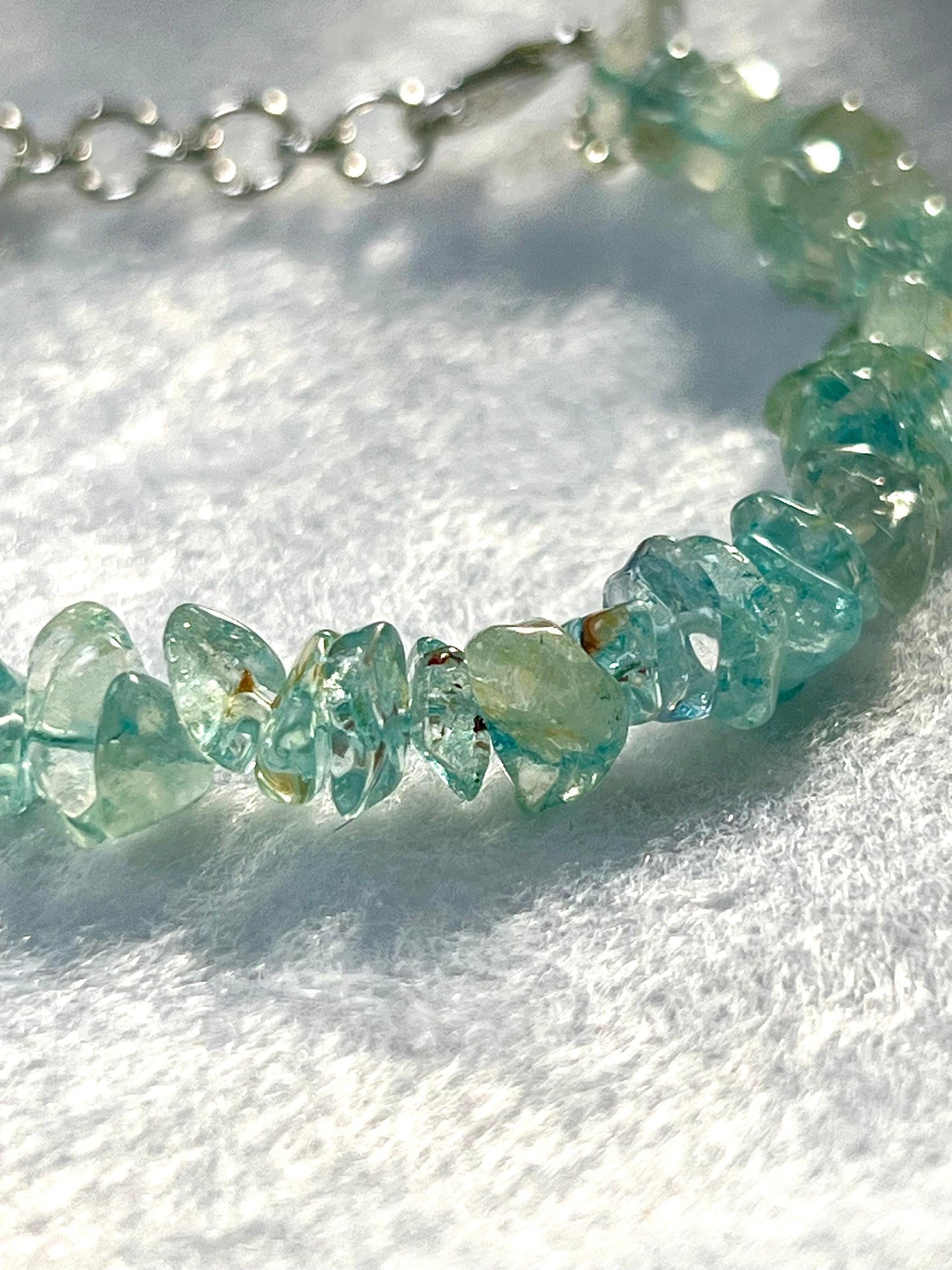 Blue Neon Apatite Stone Bracelet l Adjustable Bracelet l Unisex Bracelet