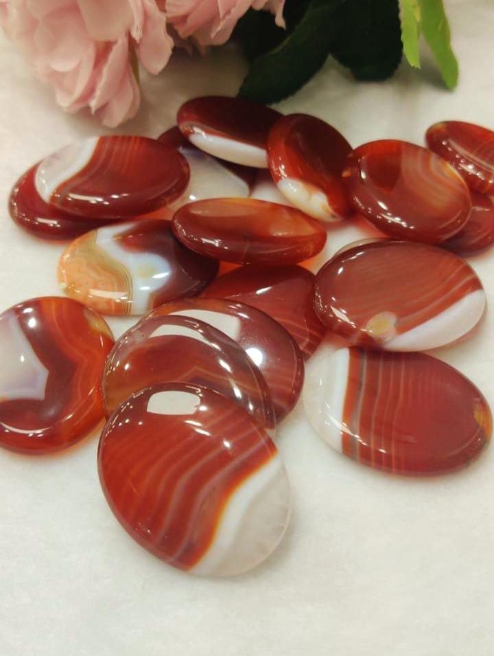 Red Sulemani Worry Stone – Crystal Worry Stone – Pocket Stone – Healing Crystal - 4.5x3.5cm