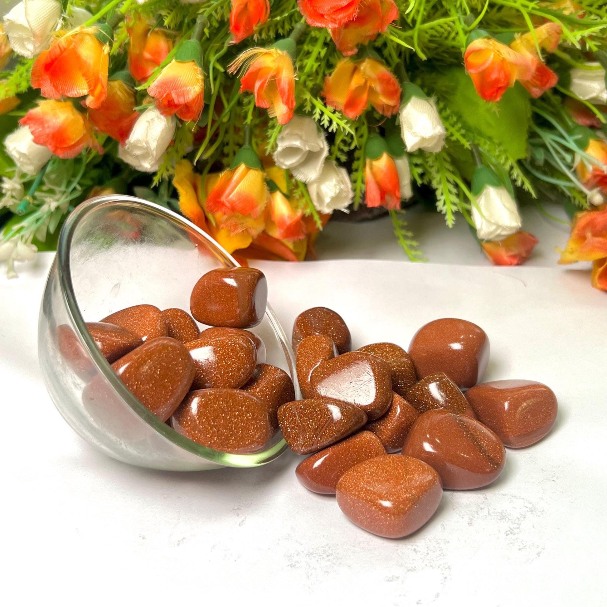 Red Goldstone Red Sunsitara Stone Tumbled Stone-Spiritual Stone -Healing Crystals in pack sizes of 1,3,5, and 10 Pieces Quality AAAAA +++++