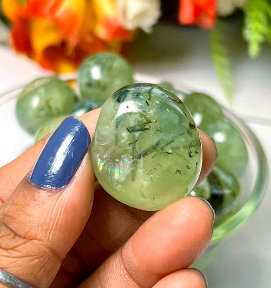 Prehnite Stone Tumbled Stone - Spiritual Stone -Healing Crystals in pack sizes of 1,3,5, and 10 Pieces Quality AAAAA +++++