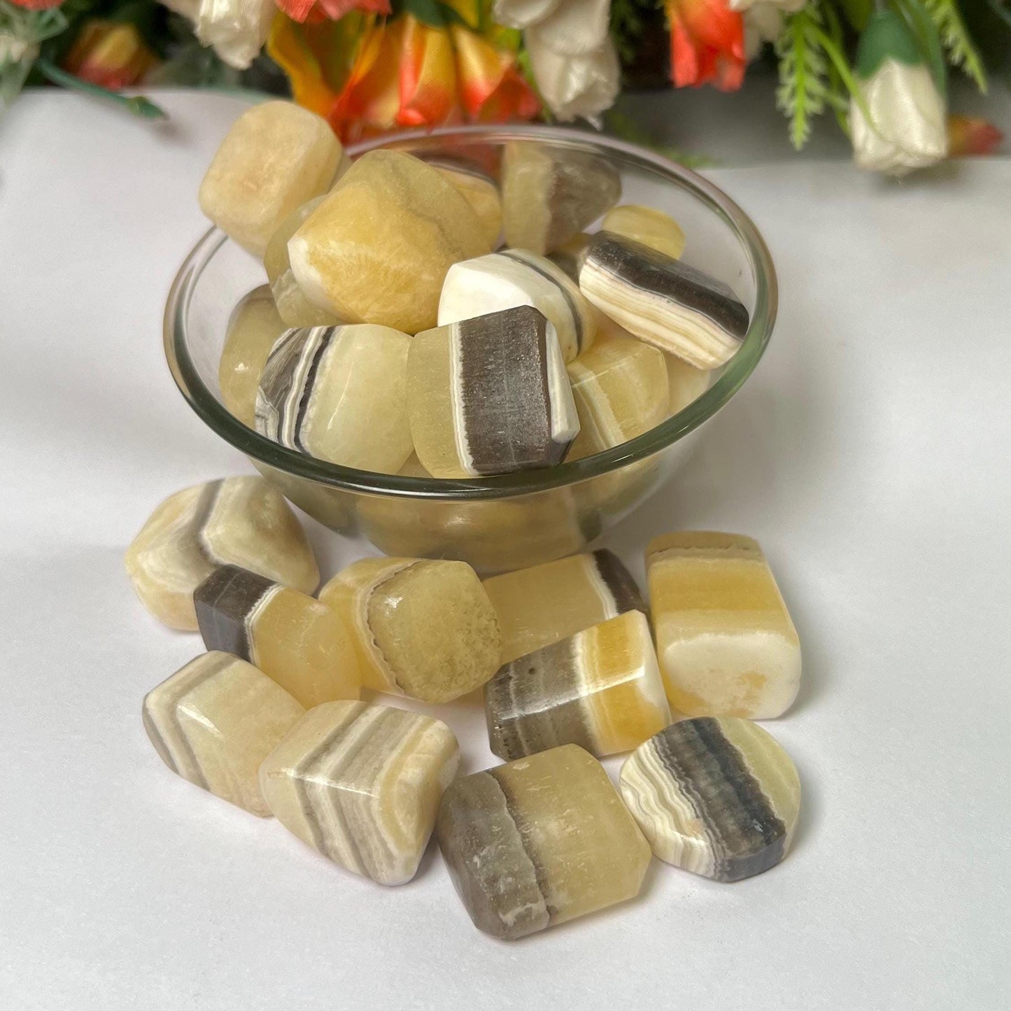 Yellow Zebra Jasper Stone Tumbled Stone - Spiritual Stone -Healing Crystals in pack sizes of 1,3,5, and 10 Pieces Quality AAAAA +++++