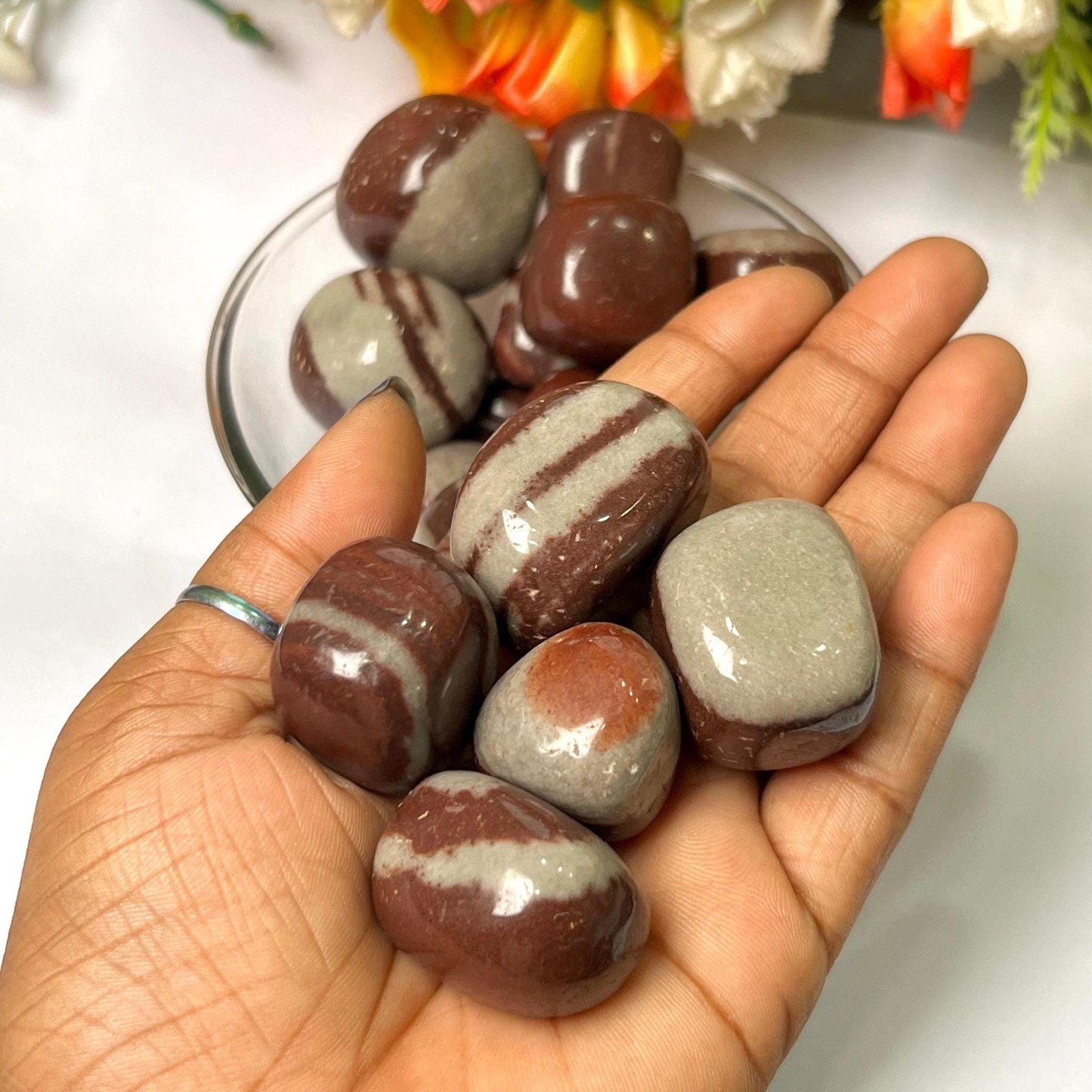 Narmada Agate Stone Tumbled Stone - Spiritual Stone -Healing Crystals in pack sizes of 1,3,5, and 10 Pieces Quality AAAAA +++++